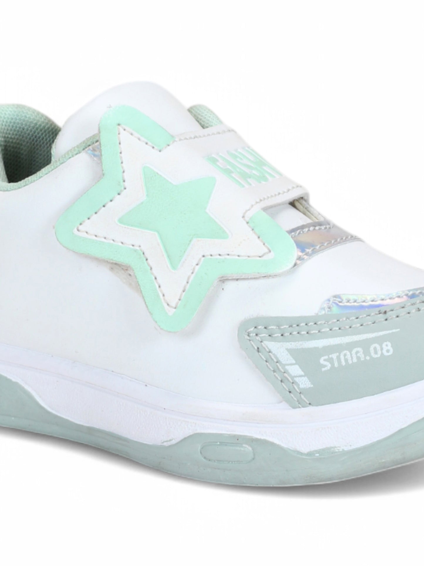 Casual Shoes With Velrco - Green