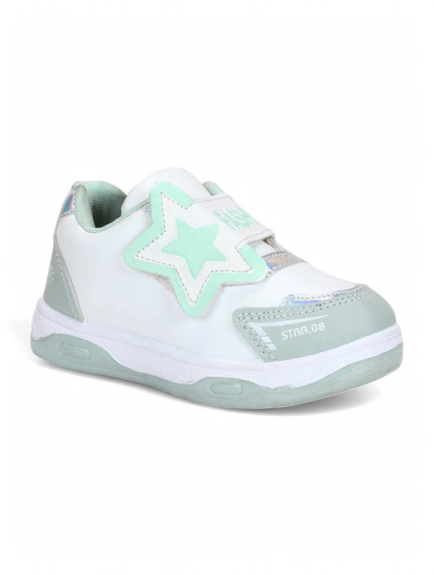 Casual Shoes With Velrco - Green