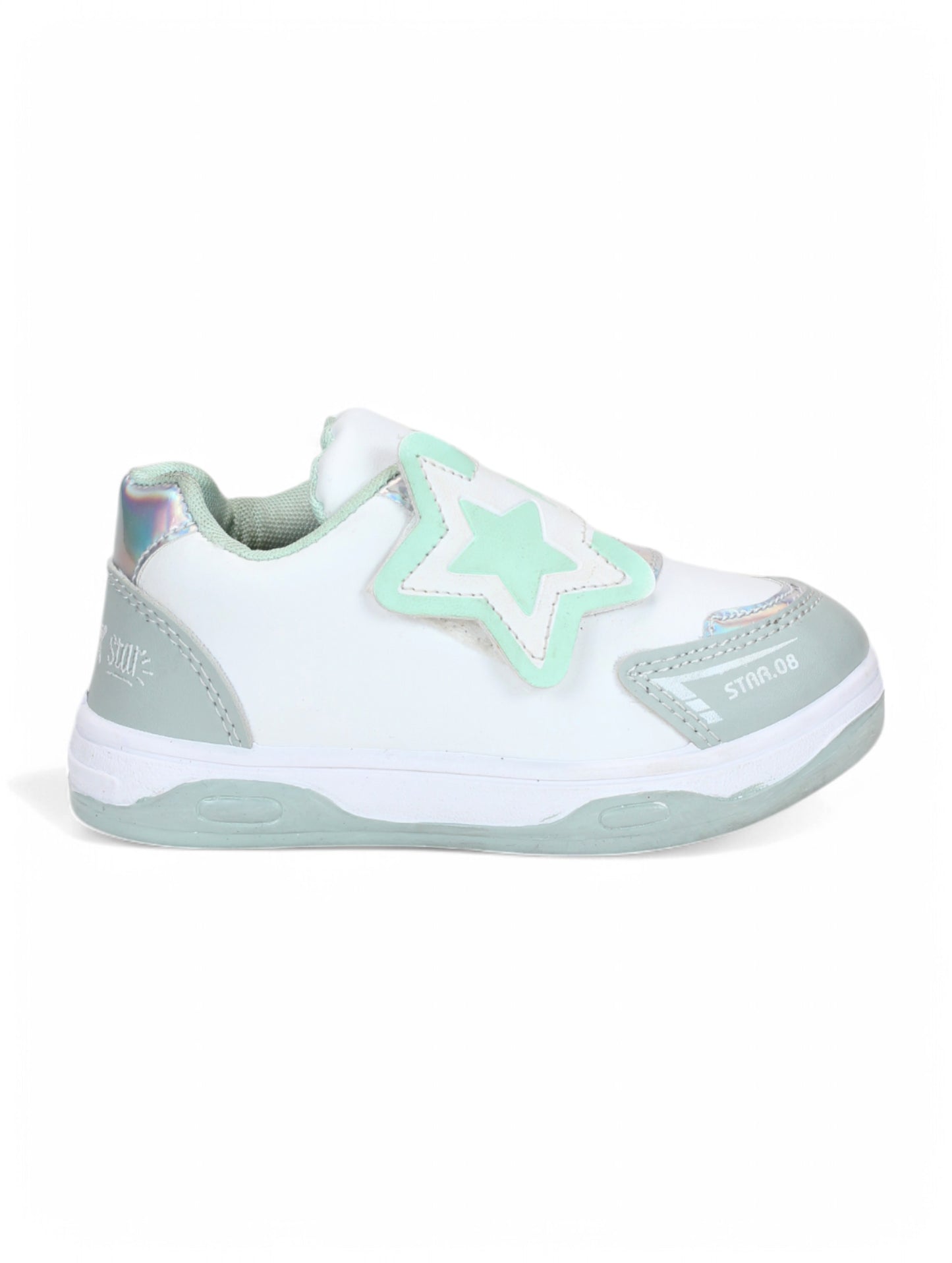 Casual Shoes With Velrco - Green