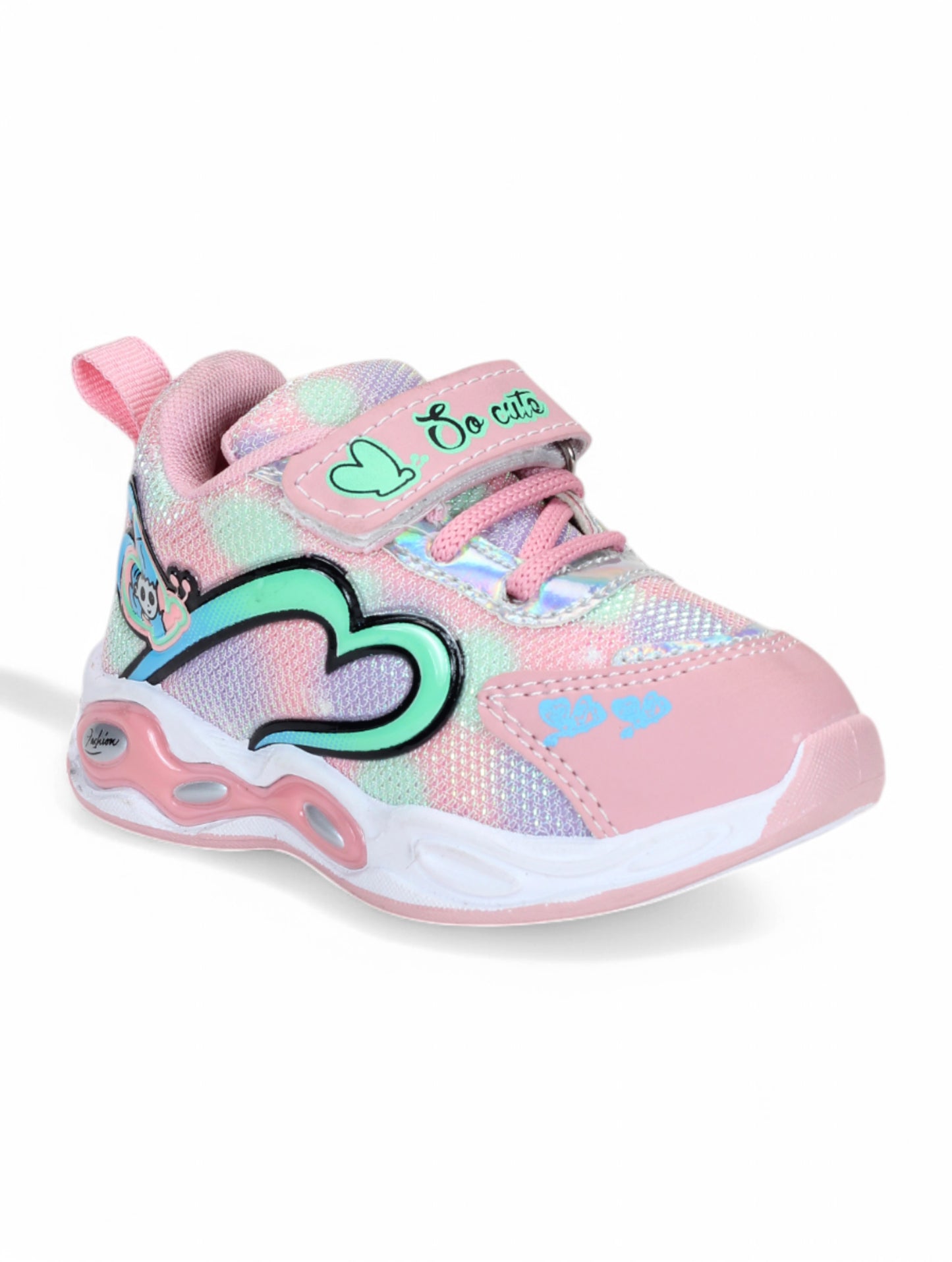 Casual Shoes With Velrco - Pink