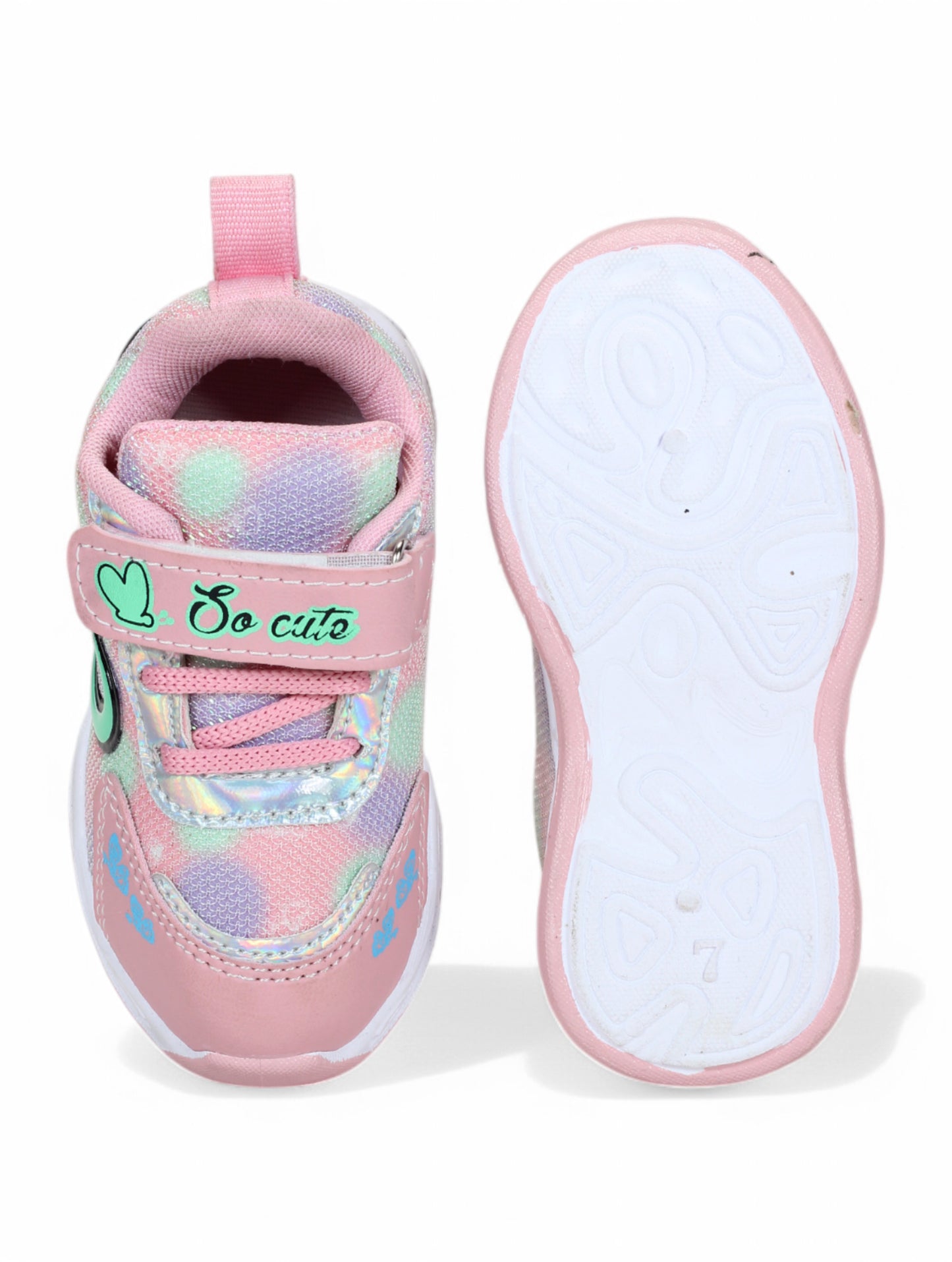 Casual Shoes With Velrco - Pink