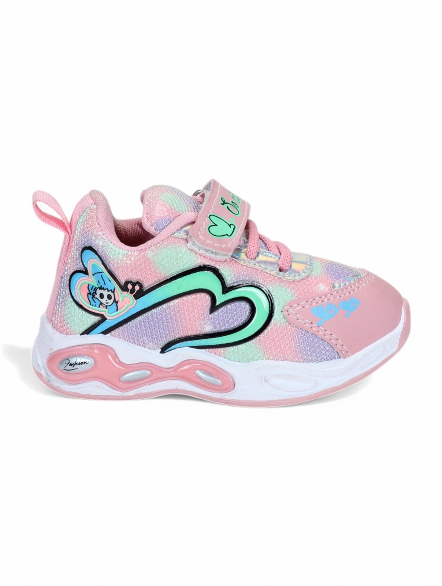 Casual Shoes With Velrco - Pink