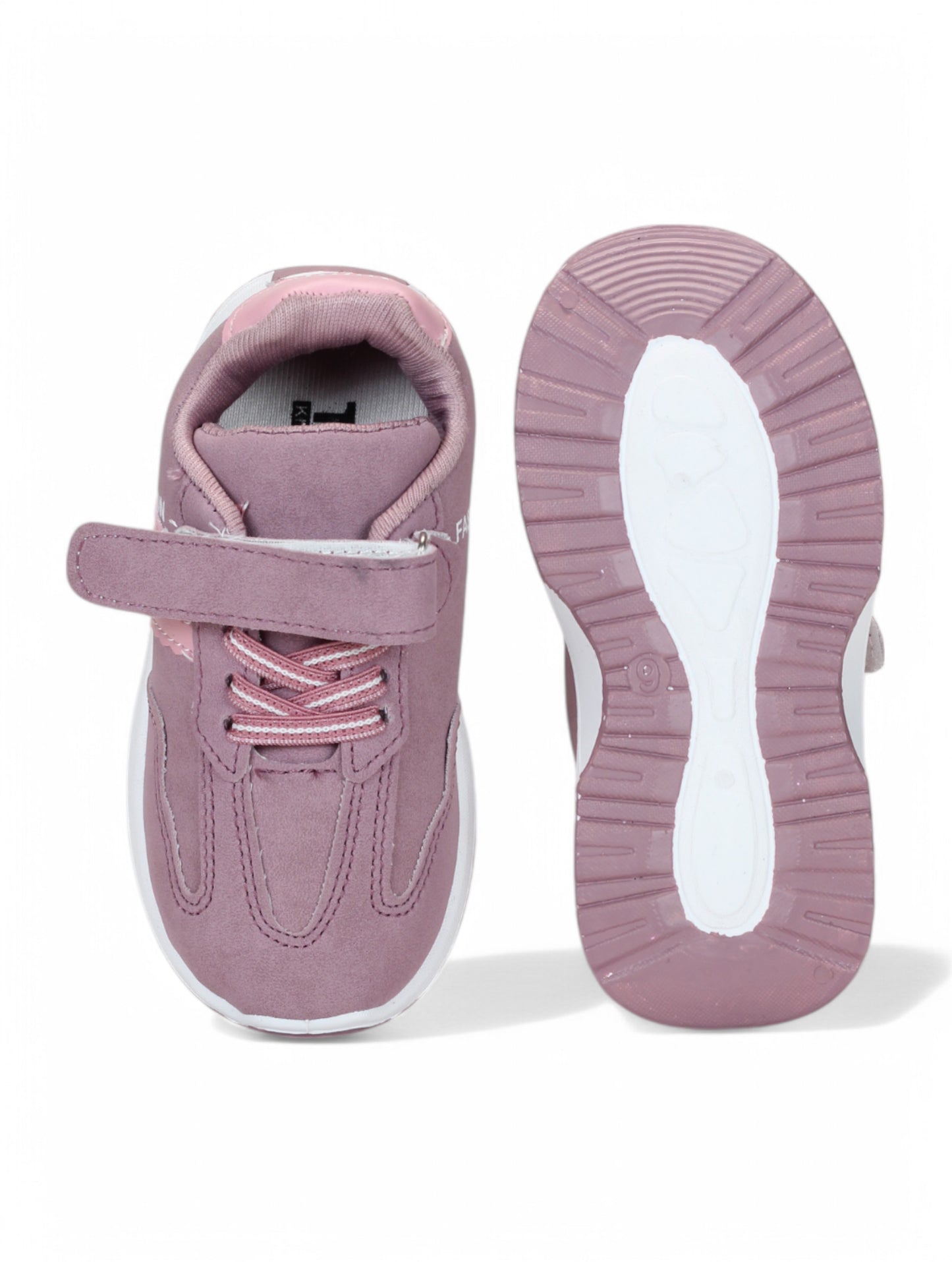 Casual Velcro Shoes - Mauve