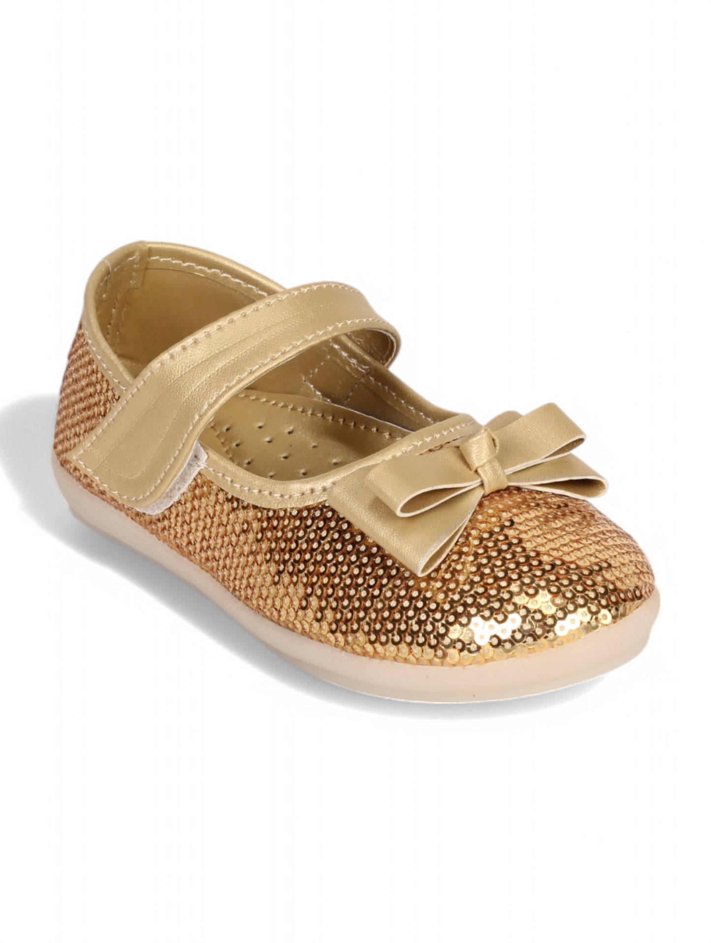Mary Jane's Belle with Applique Detail - Gold