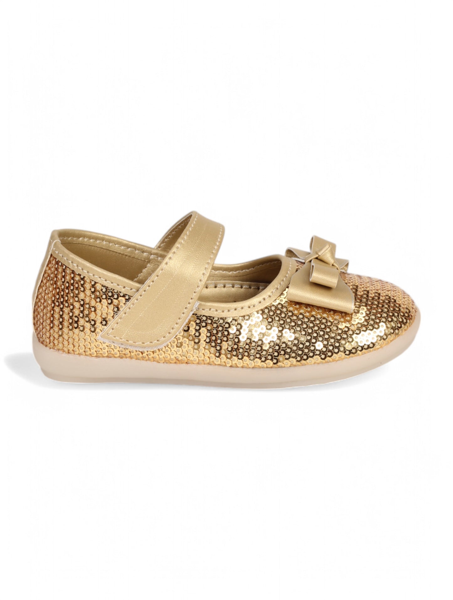 Mary Jane's Belle with Applique Detail - Gold