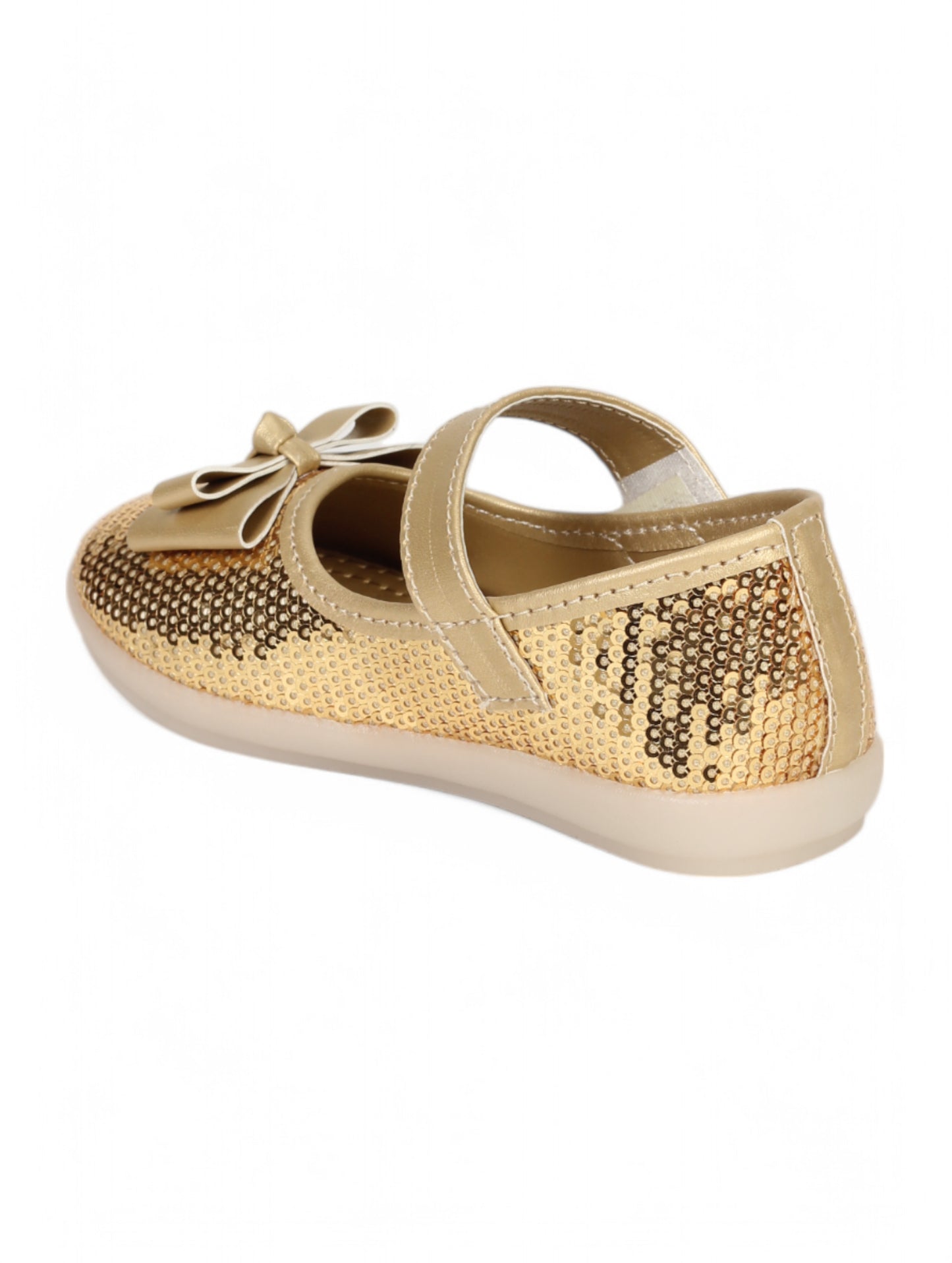 Mary Jane's Belle with Applique Detail - Gold
