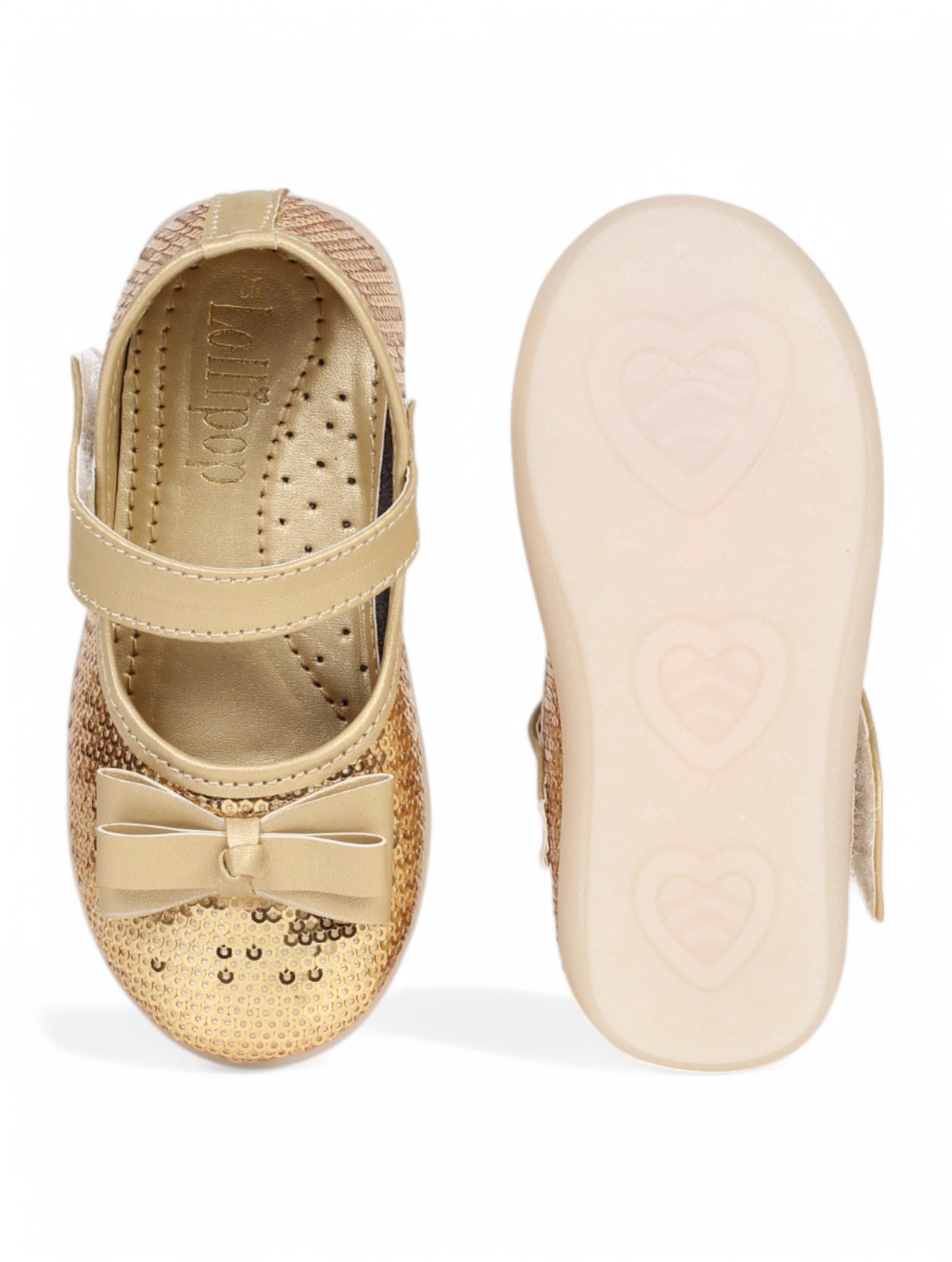 Mary Jane's Belle with Applique Detail - Gold