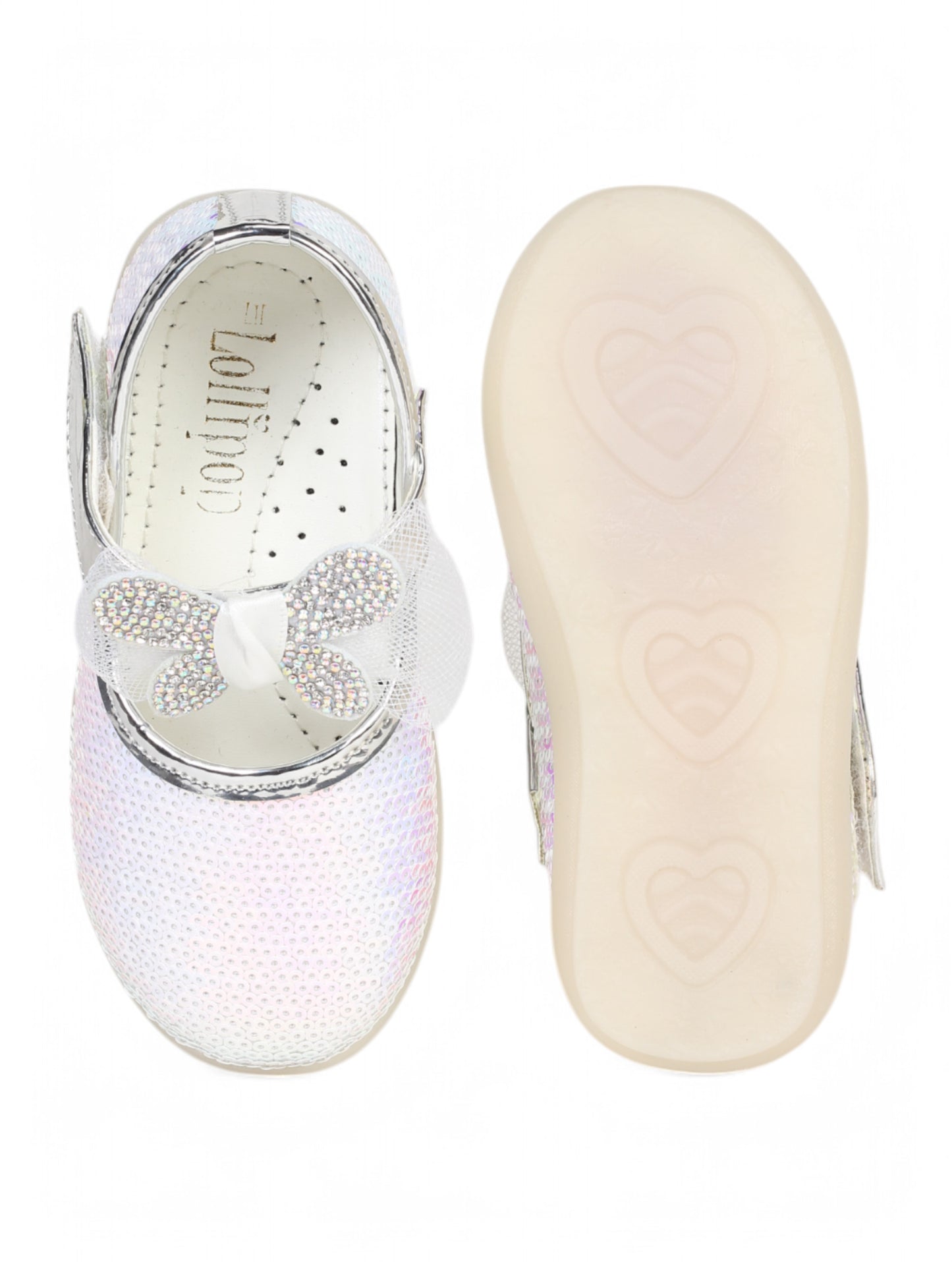 Mary Jane's Belle with Applique Detail - White