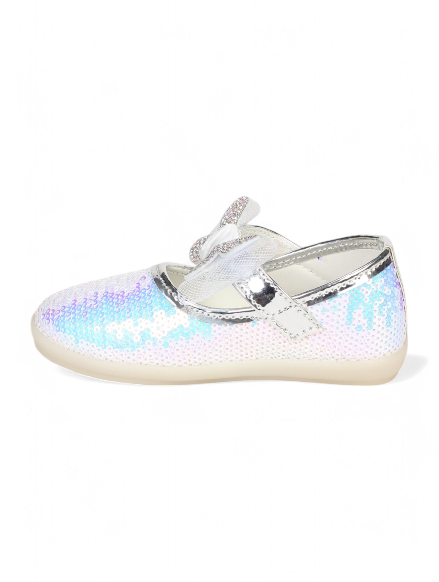 Mary Jane's Belle with Applique Detail - White