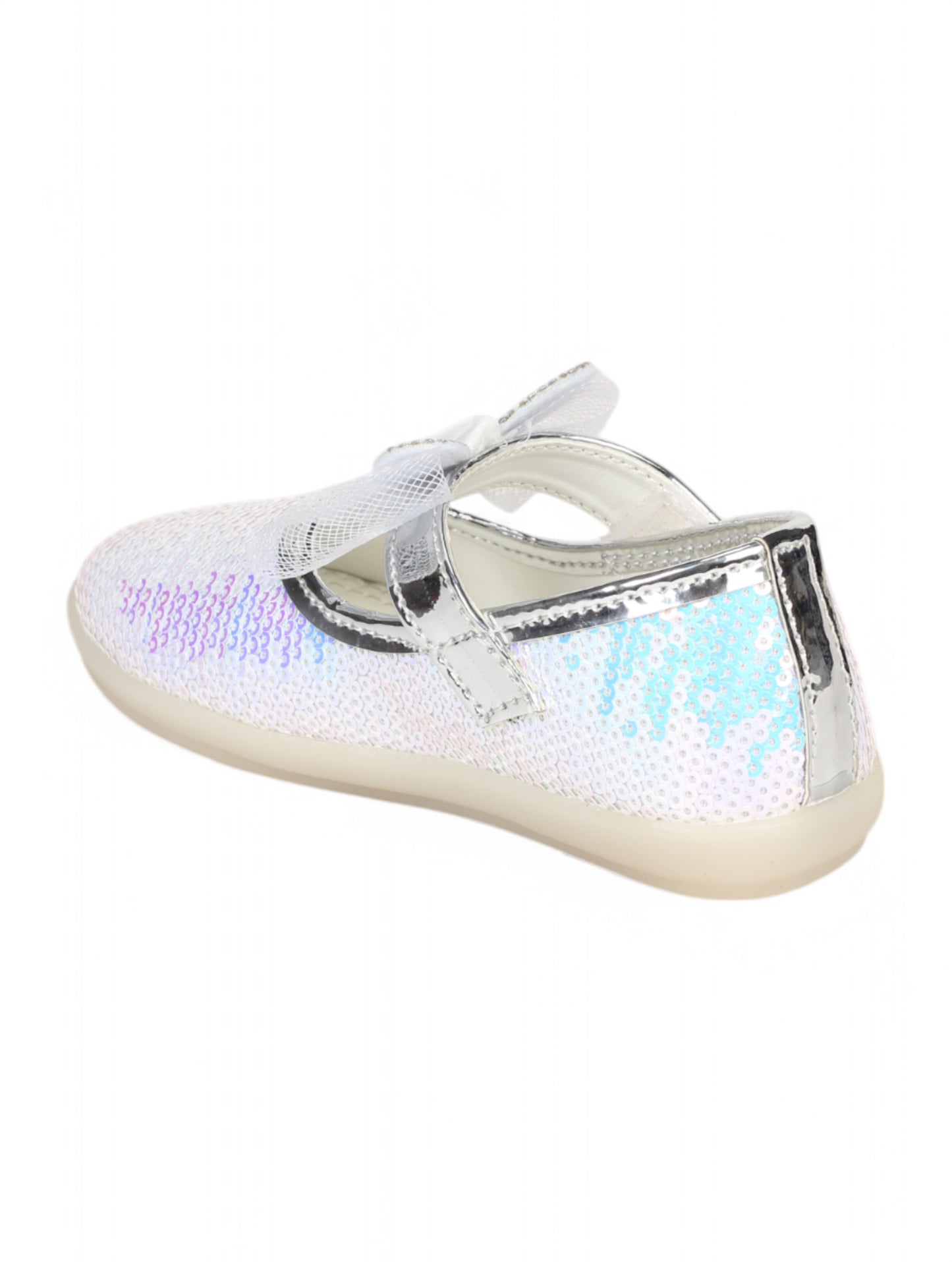 Mary Jane's Belle with Applique Detail - White