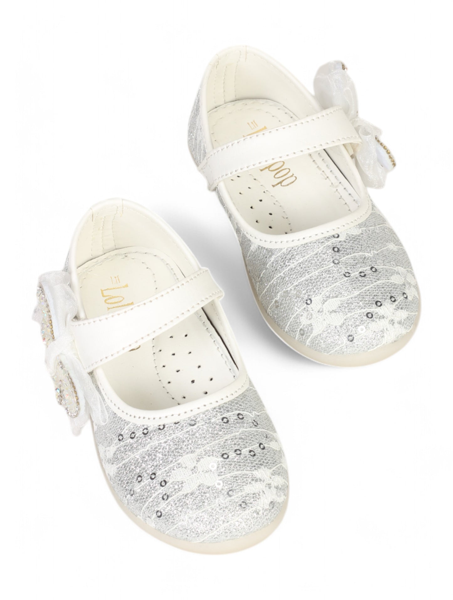 Mary Jane's Belle with Applique Detail - White