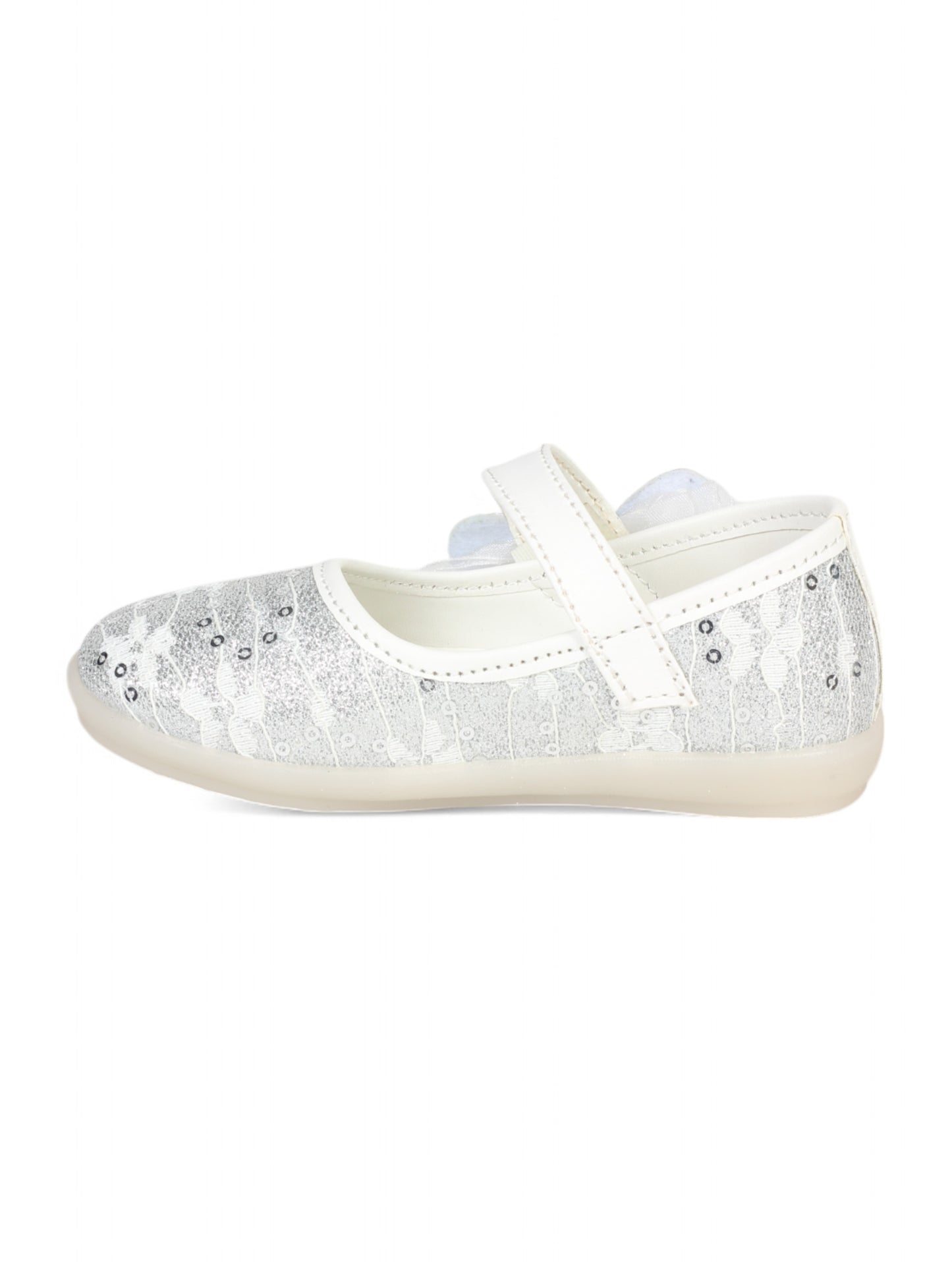 Mary Jane's Belle with Applique Detail - White