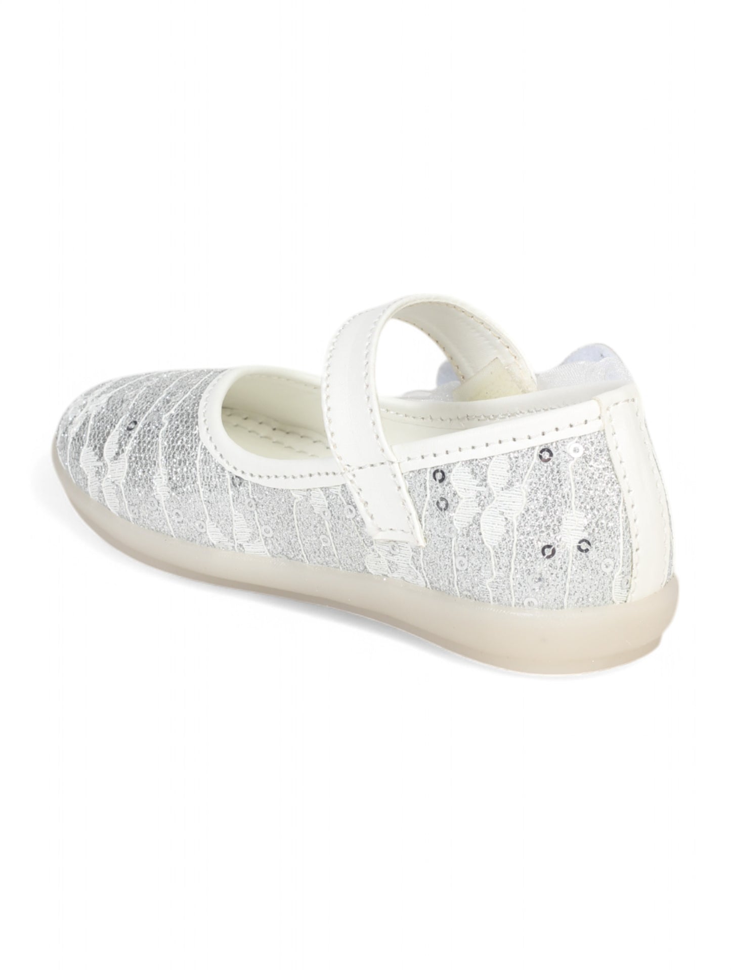 Mary Jane's Belle with Applique Detail - White