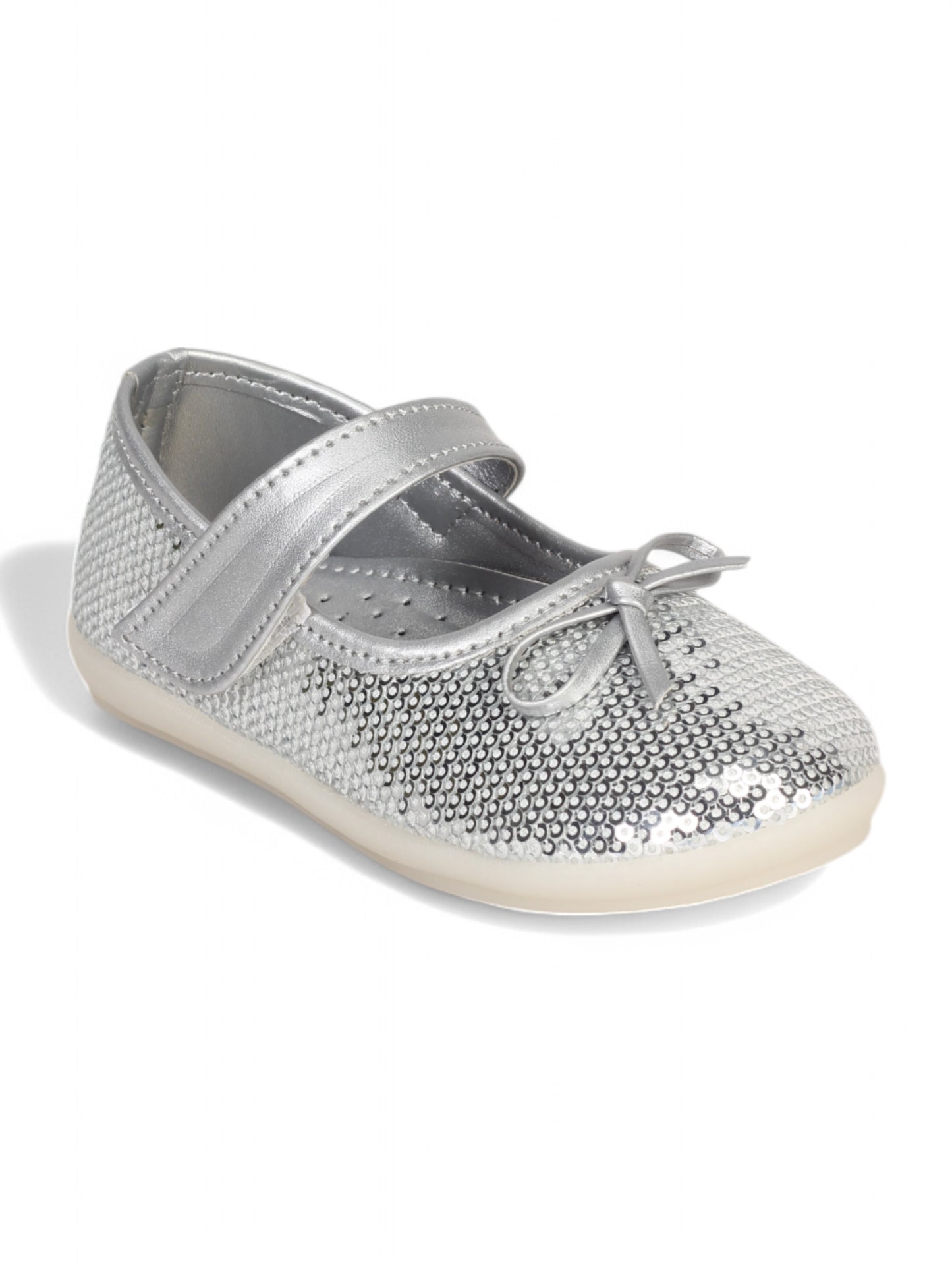 Mary Jane's Belle with Applique Detail - Silver