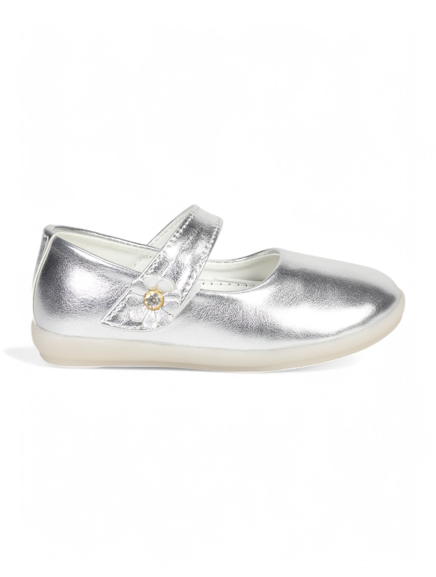 Mary Jane's Belle with Applique Detail - Silver