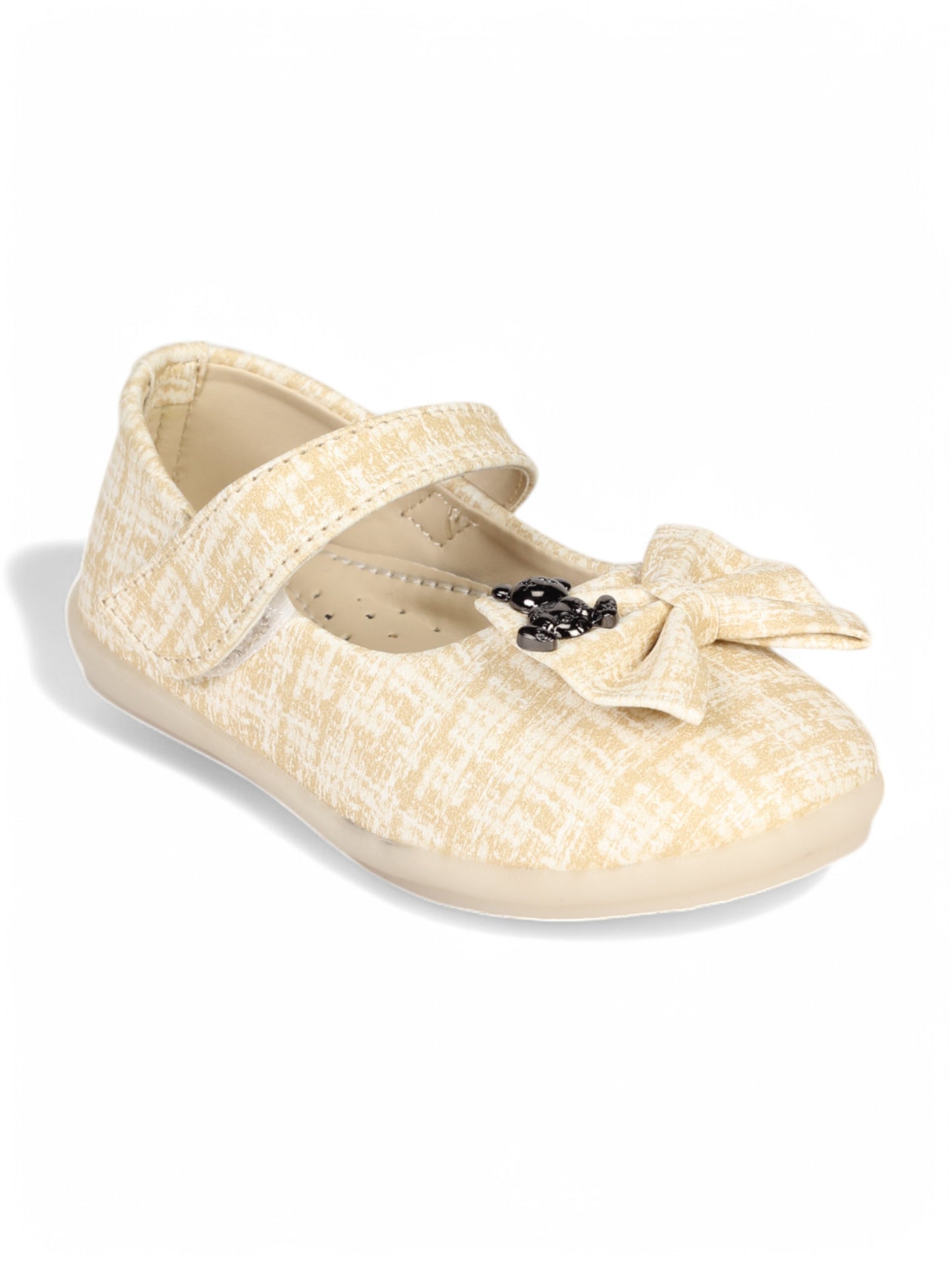 Mary Jane's Belle with Applique Detail - Cream