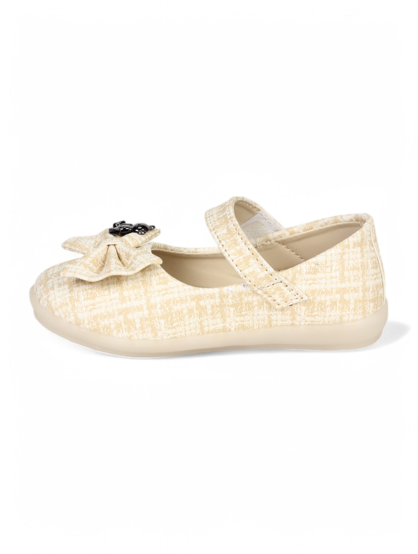 Mary Jane's Belle with Applique Detail - Cream