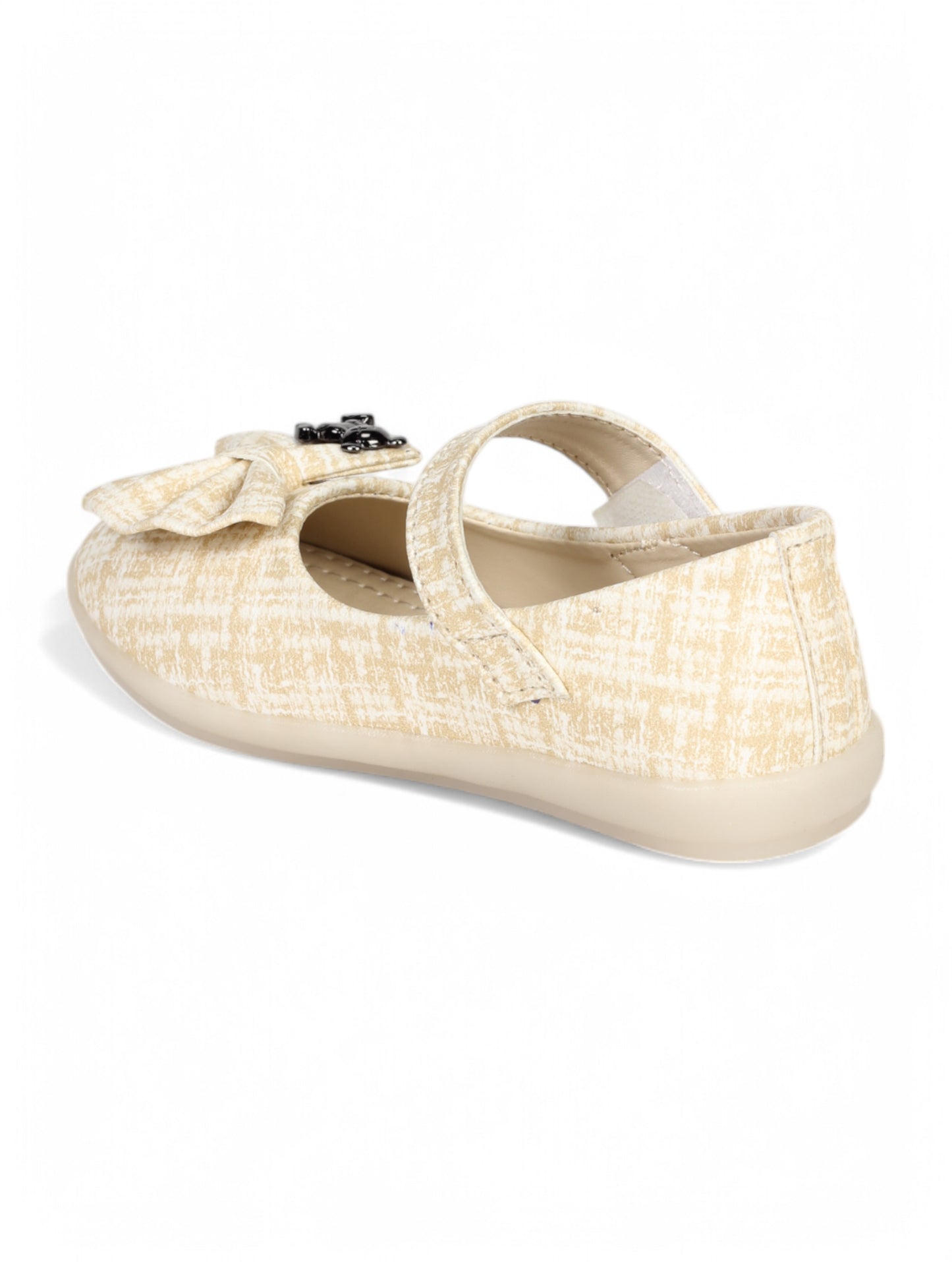 Mary Jane's Belle with Applique Detail - Cream