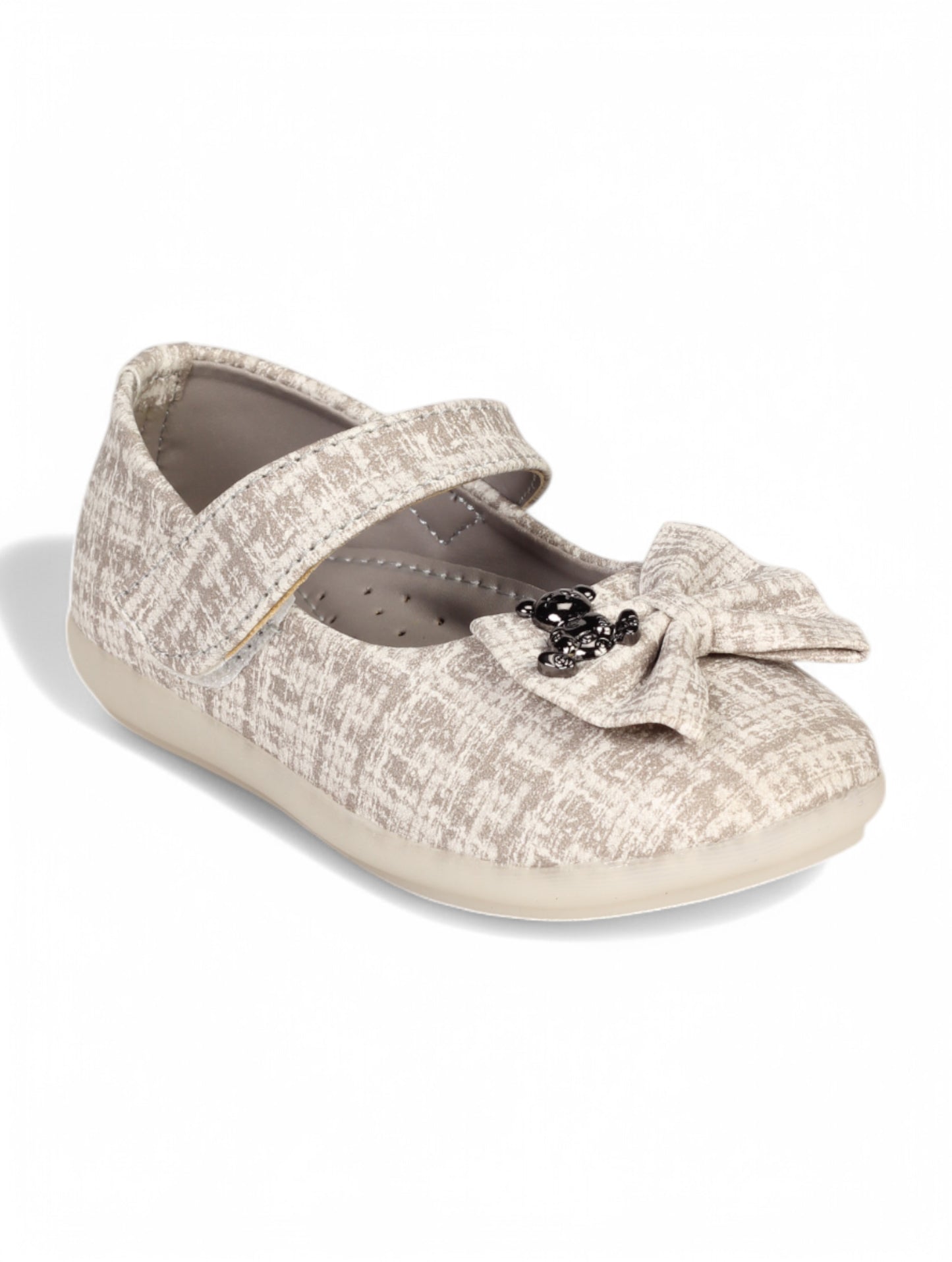 Mary Jane's Belle with Applique Detail - Grey