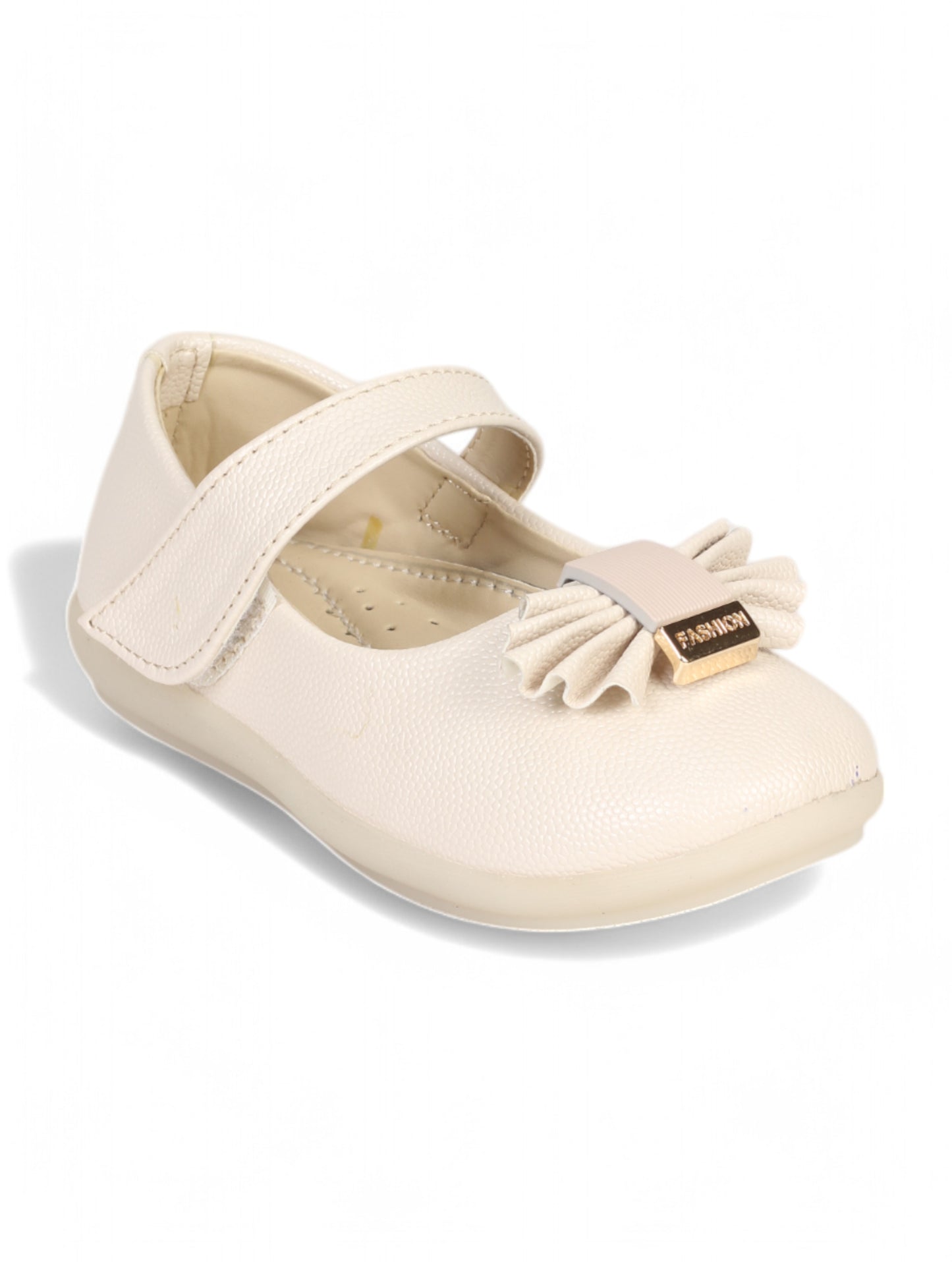 Mary Jane's Belle with Applique Detail - Cream