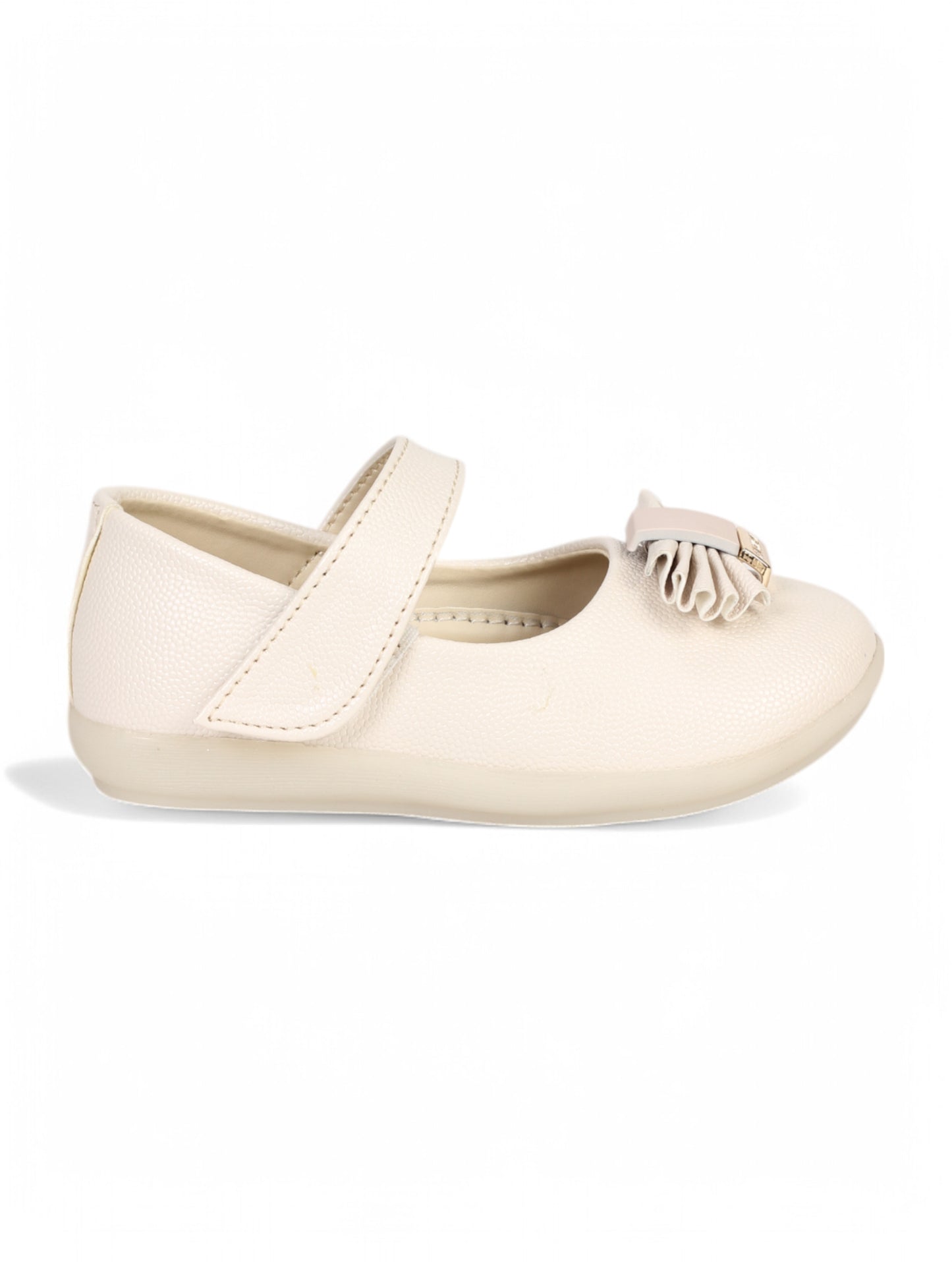 Mary Jane's Belle with Applique Detail - Cream