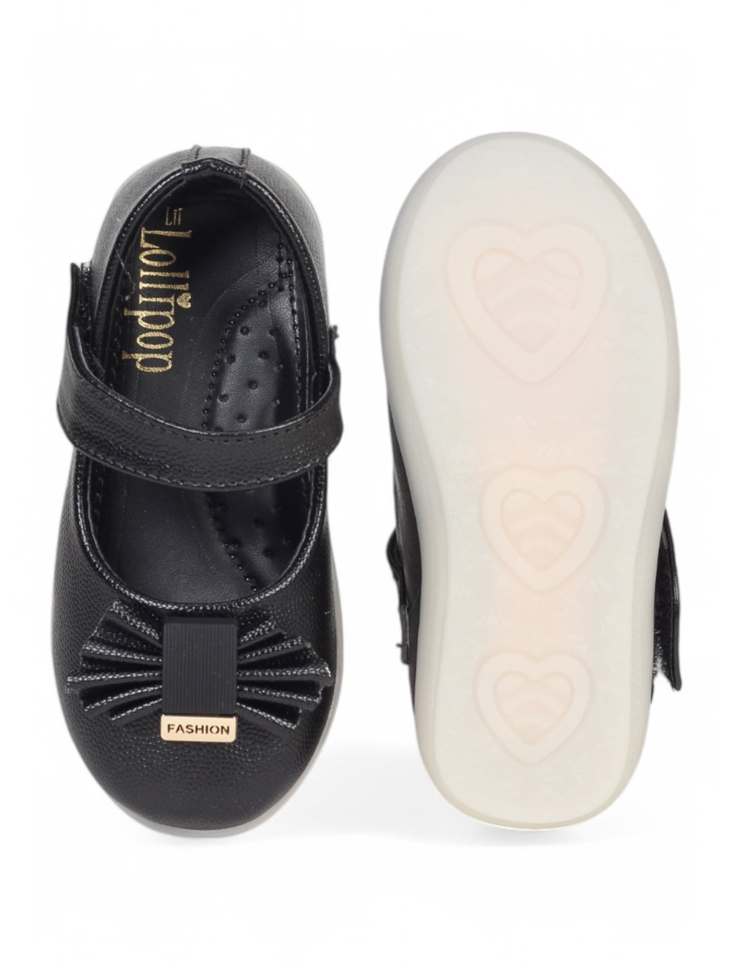 Mary Jane's Belle with Applique Detail - Black