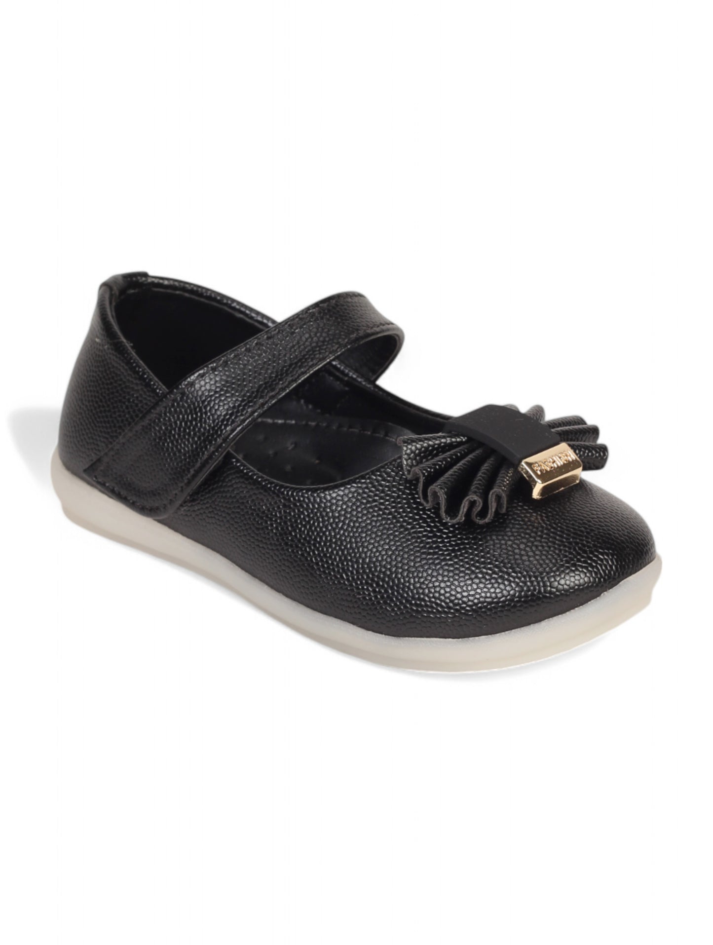 Mary Jane's Belle with Applique Detail - Black