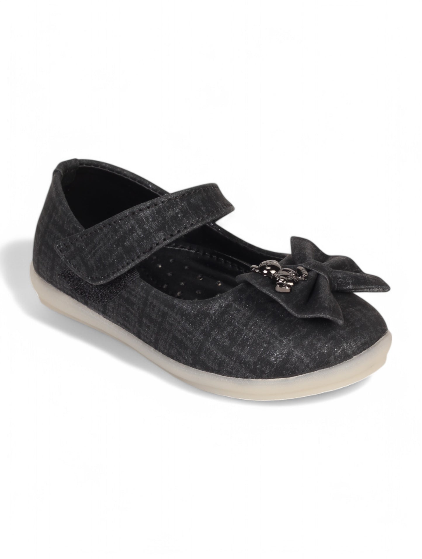 Mary Jane's Belle with Applique Detail - Black