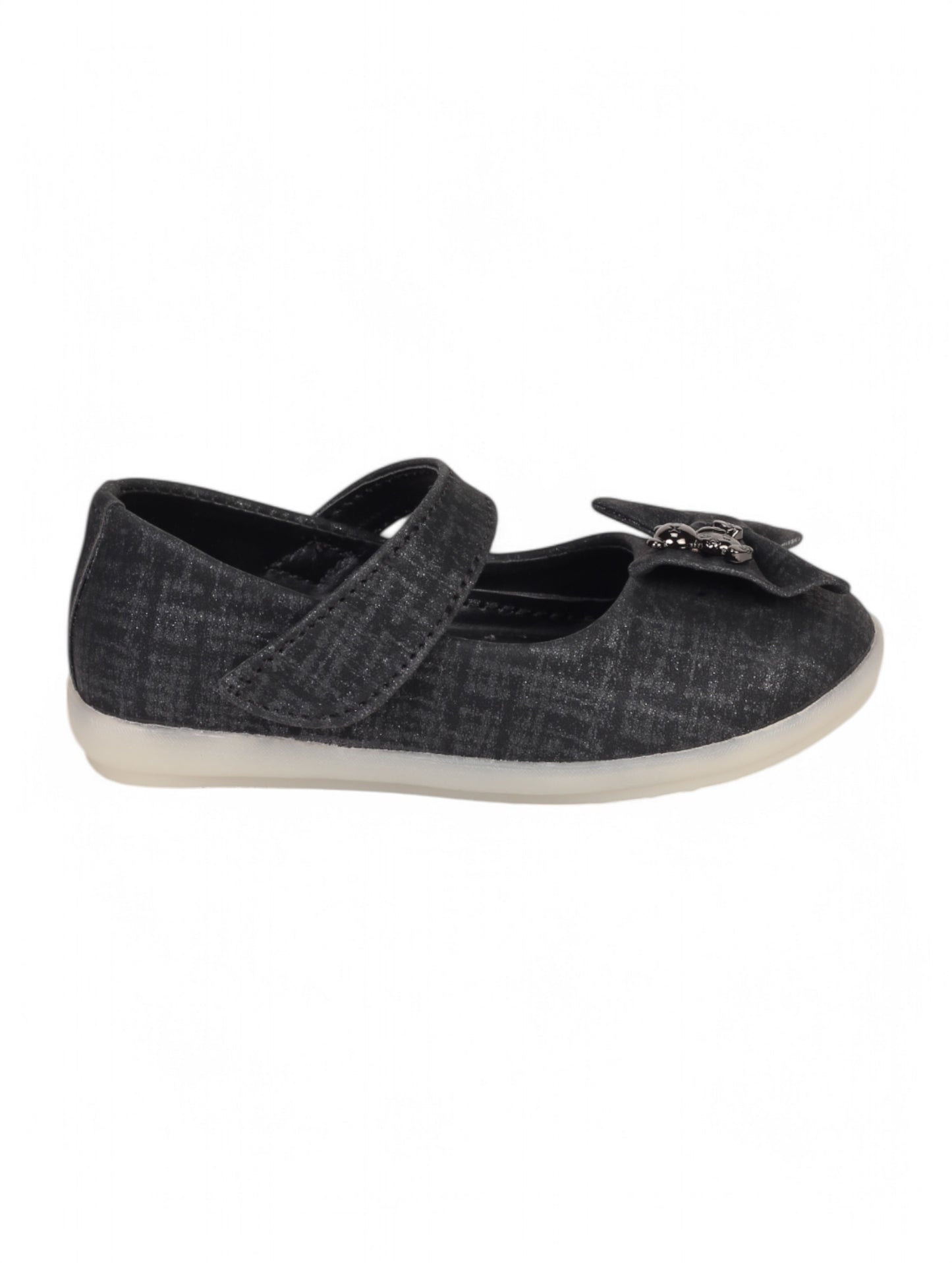 Mary Jane's Belle with Applique Detail - Black
