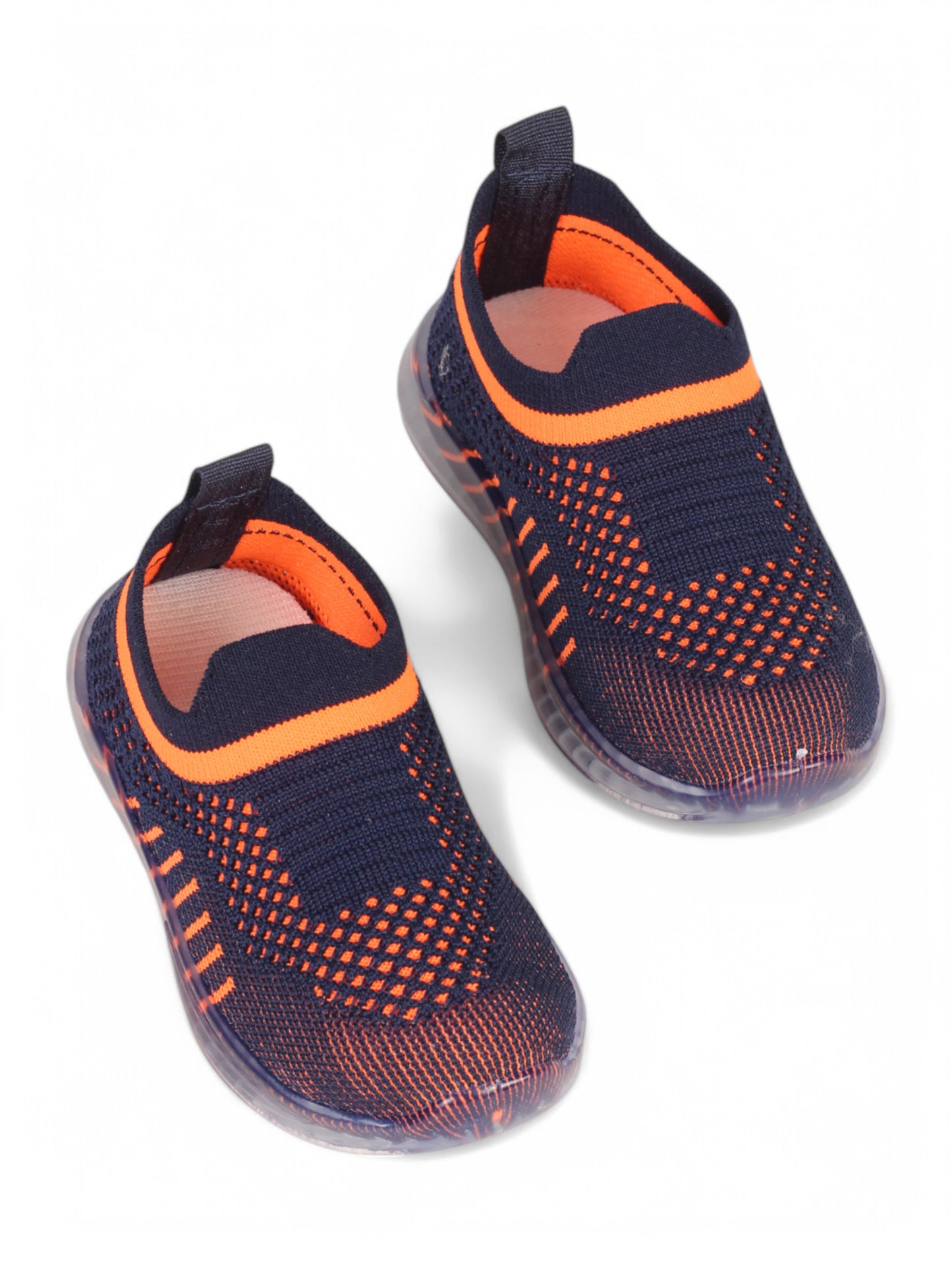 Casual Slip On Shoes With Light - Navy Blue