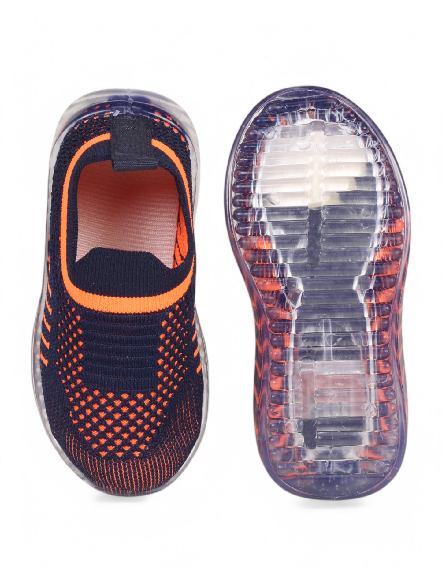 Casual Slip On Shoes With Light - Navy Blue