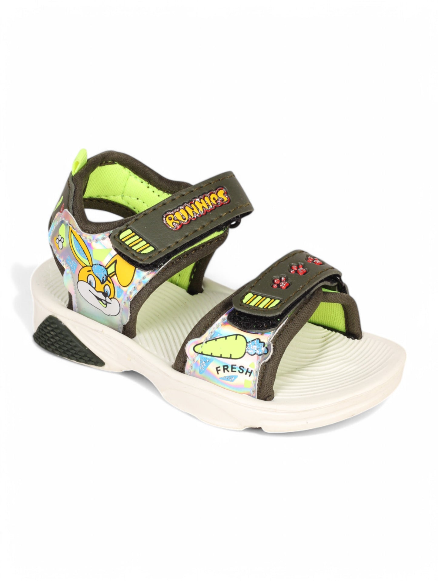 Sandals With Velcro Closing - Green