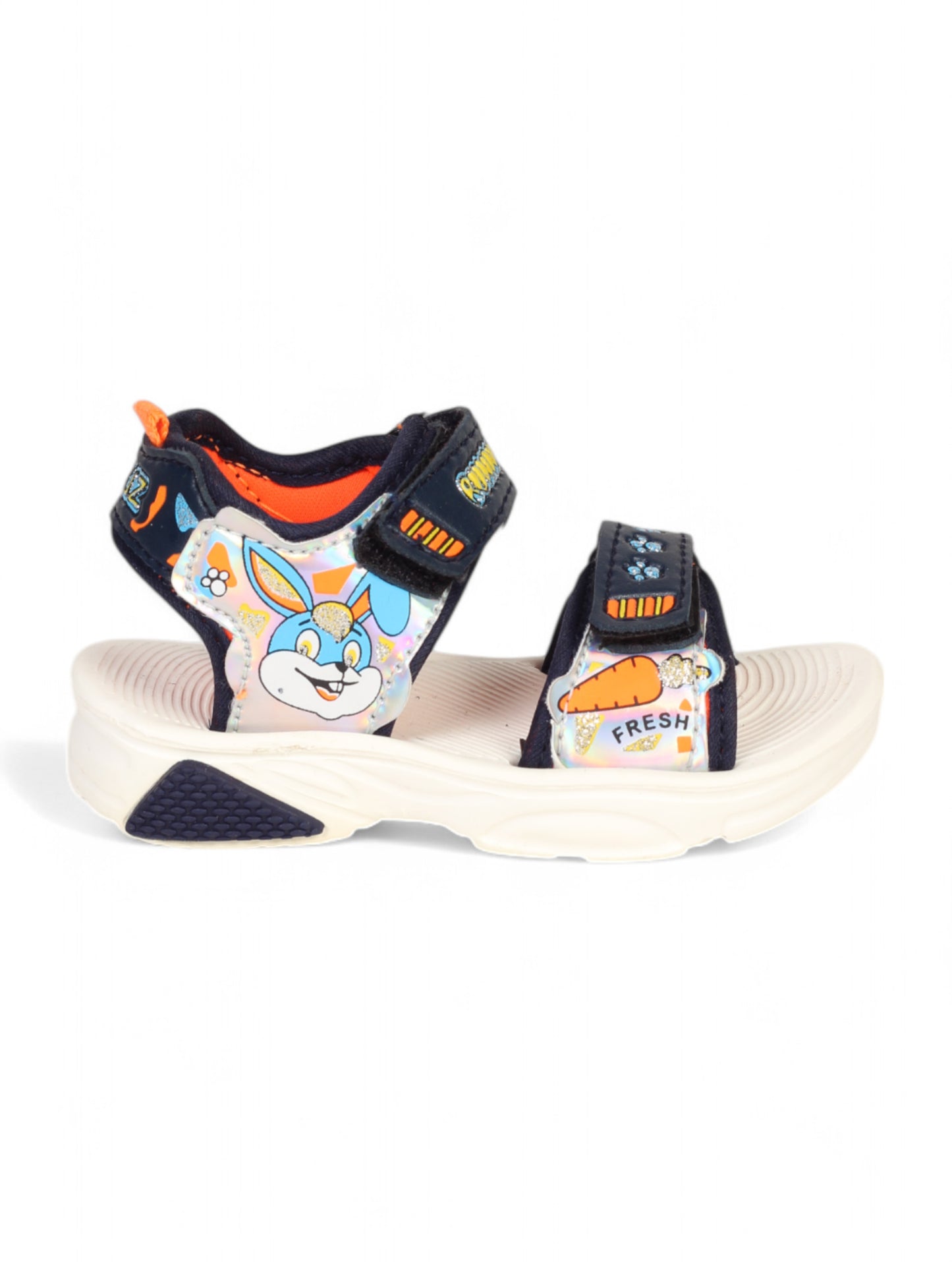 Sandals With Velcro Closing - Navy Blue