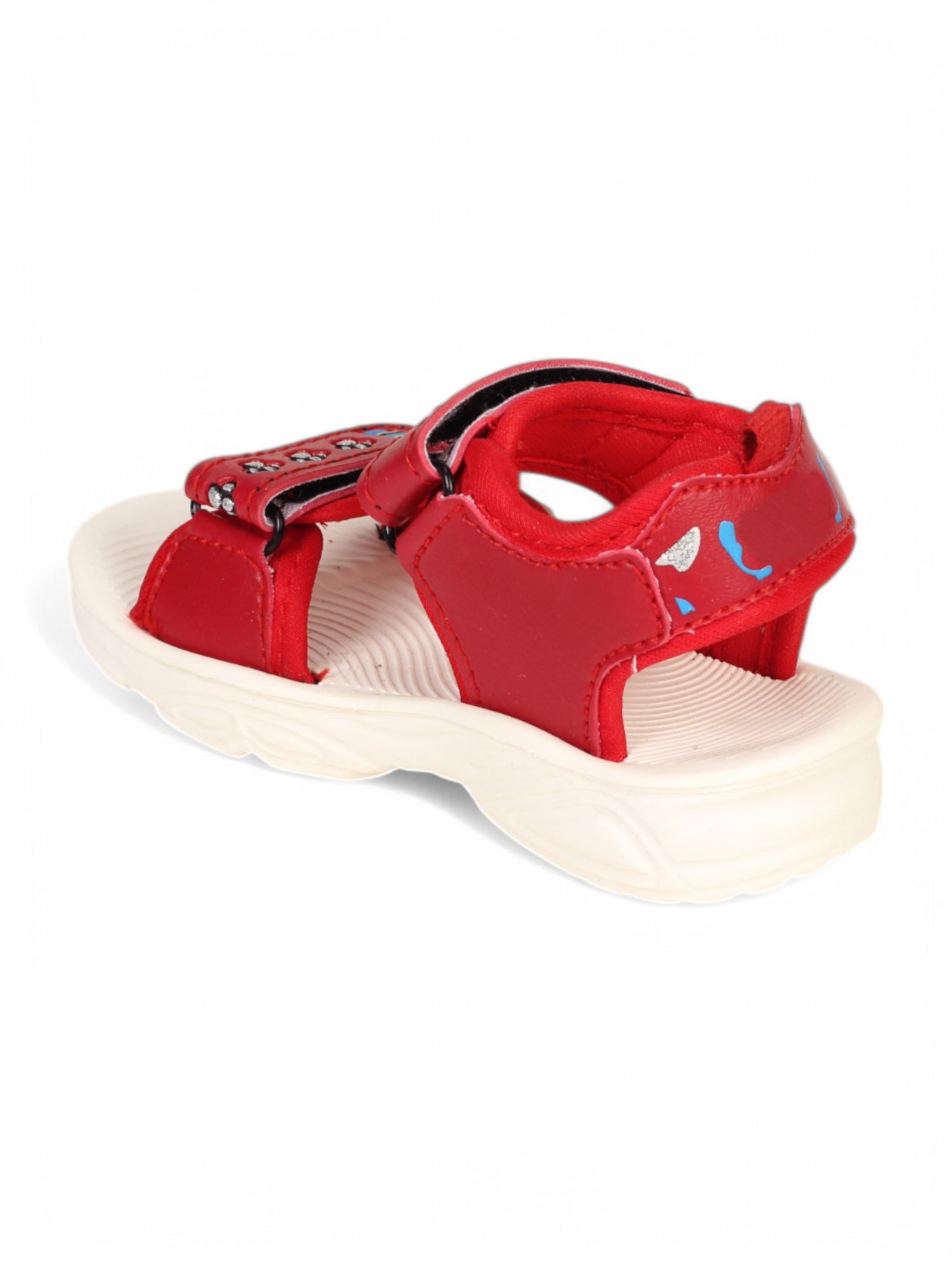 Sandals With Velcro Closing - Red