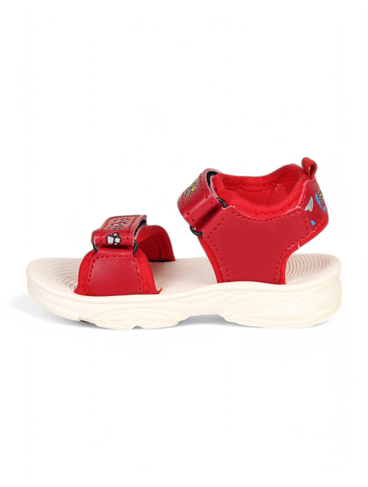 Sandals With Velcro Closing - Red