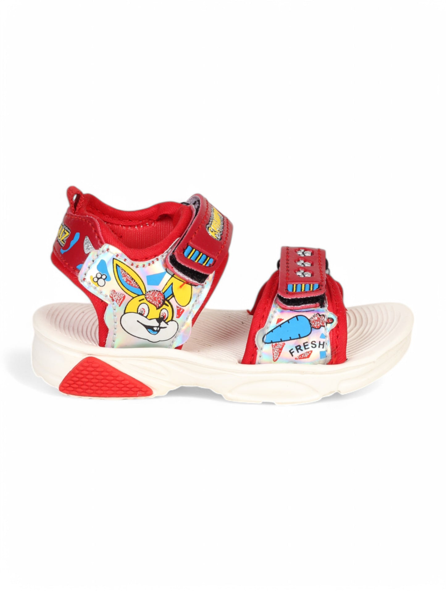 Sandals With Velcro Closing - Red