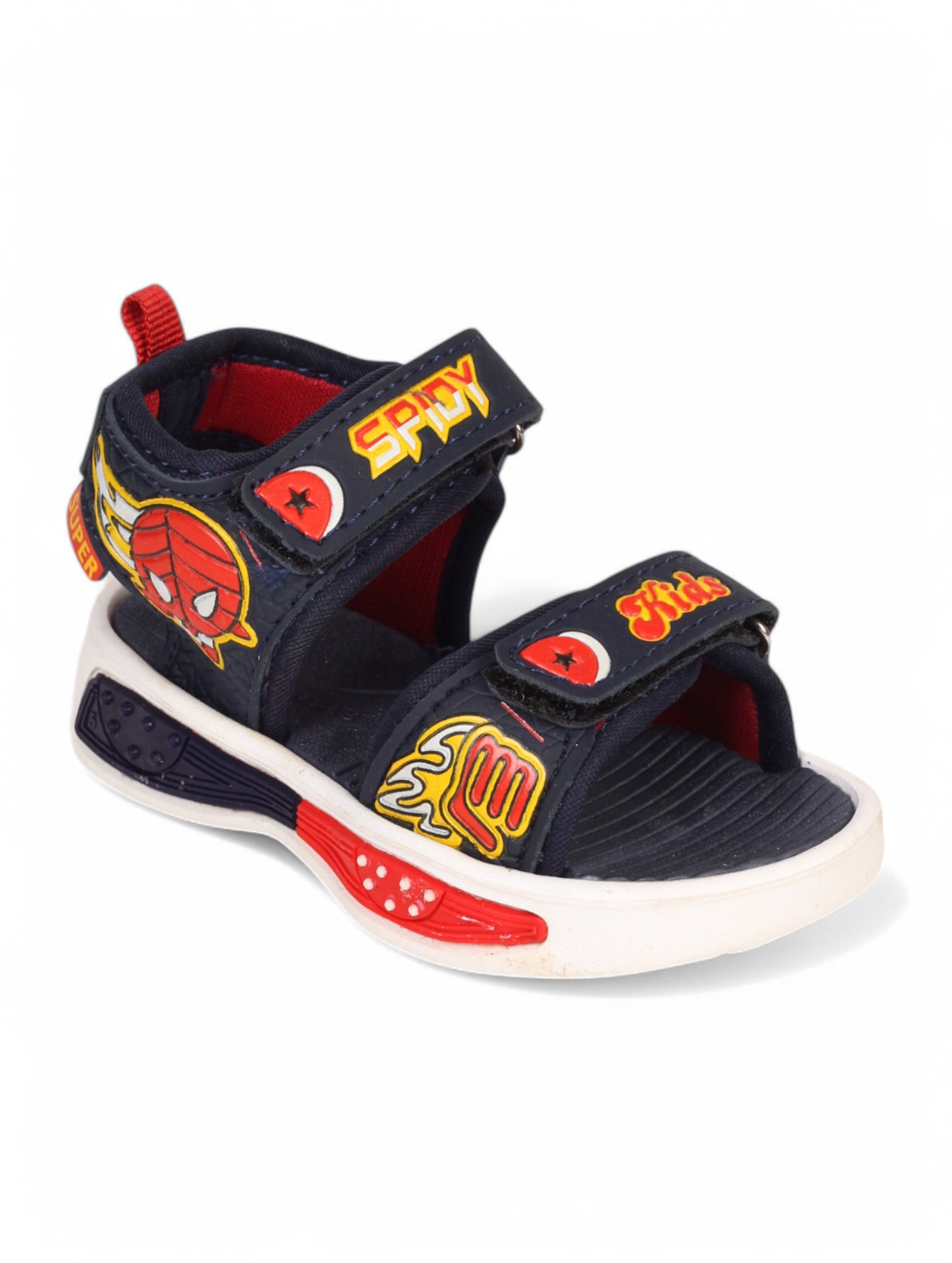 Sandals With Velcro Closing - Navy Blue