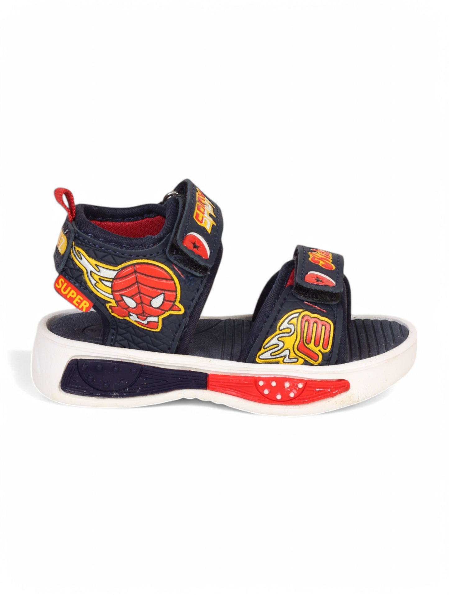 Sandals With Velcro Closing - Navy Blue
