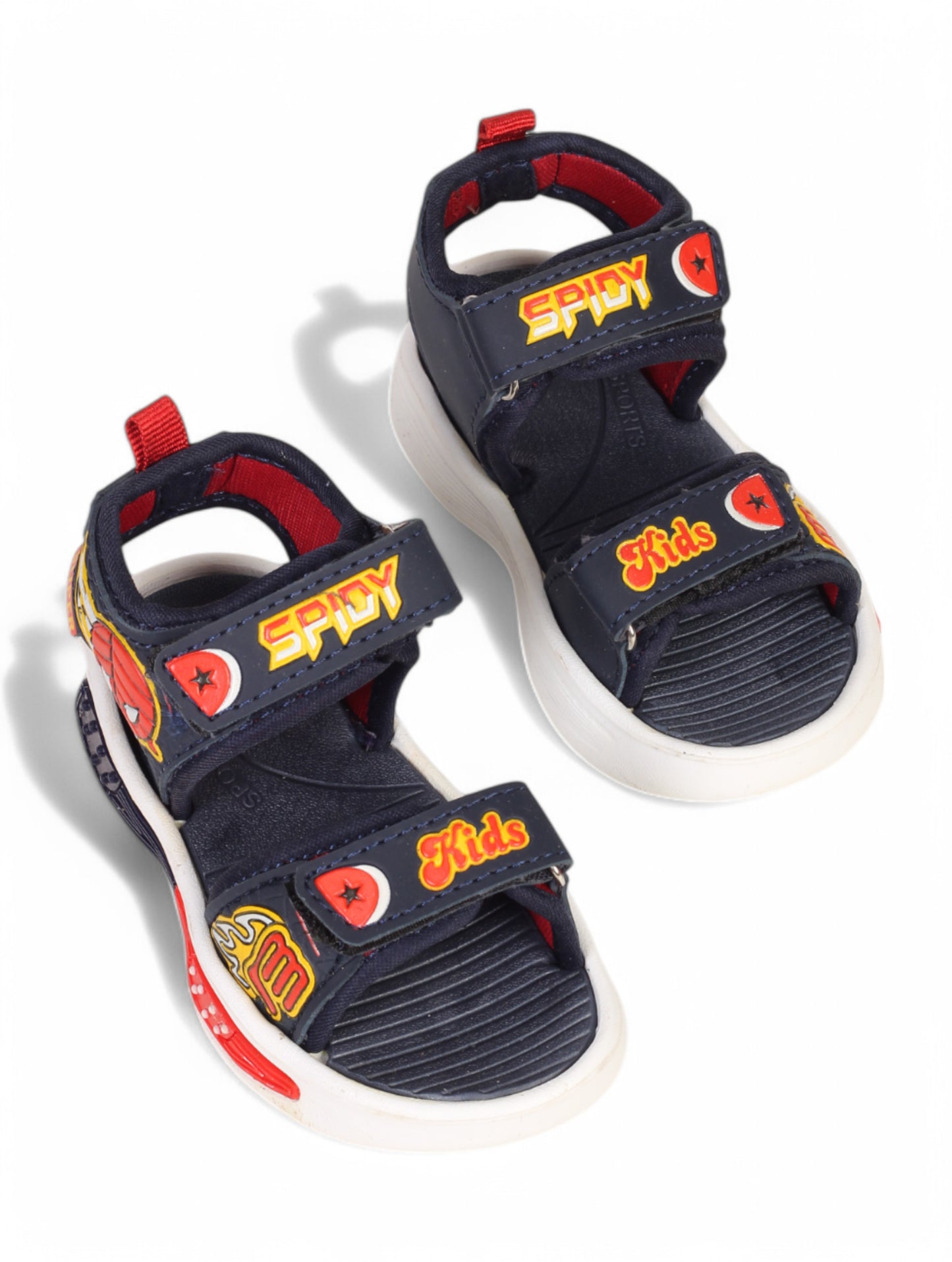 Sandals With Velcro Closing - Navy Blue