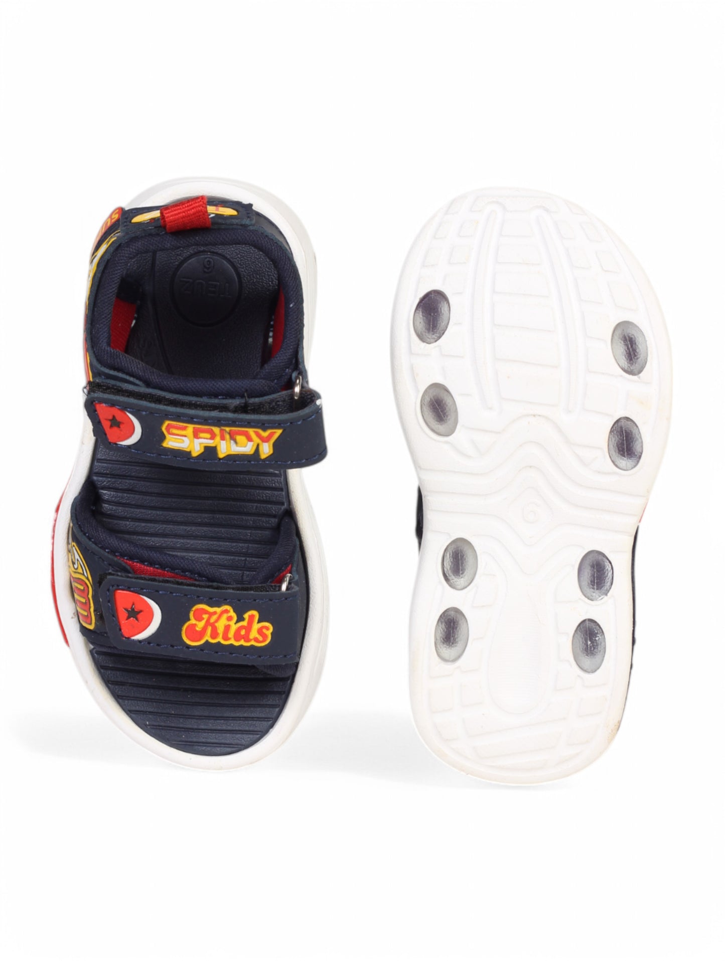 Sandals With Velcro Closing - Navy Blue