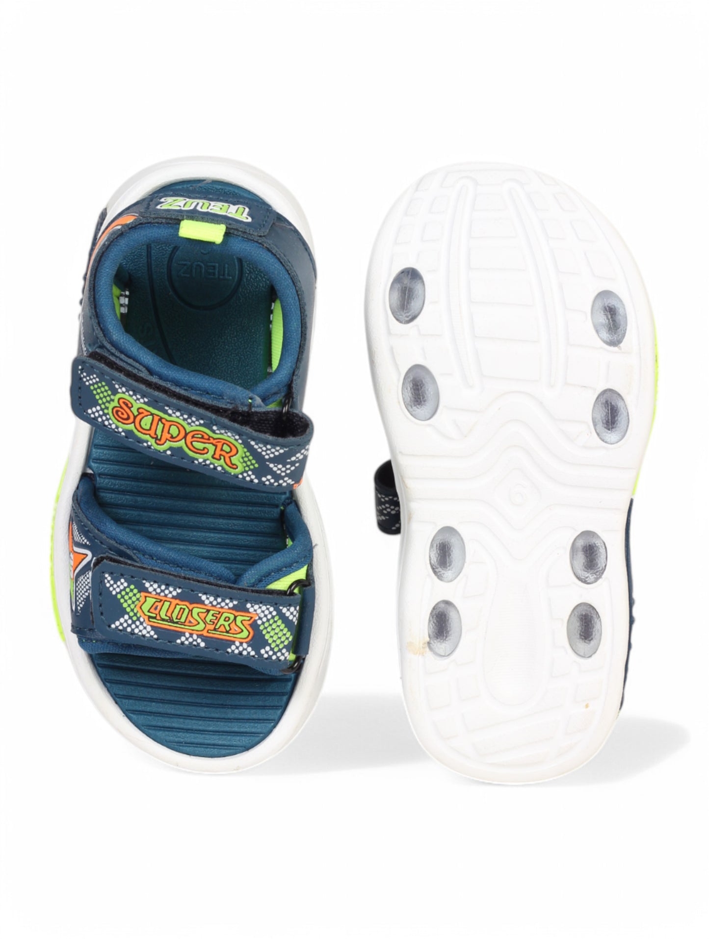 Sandals With Velcro Closing - Blue