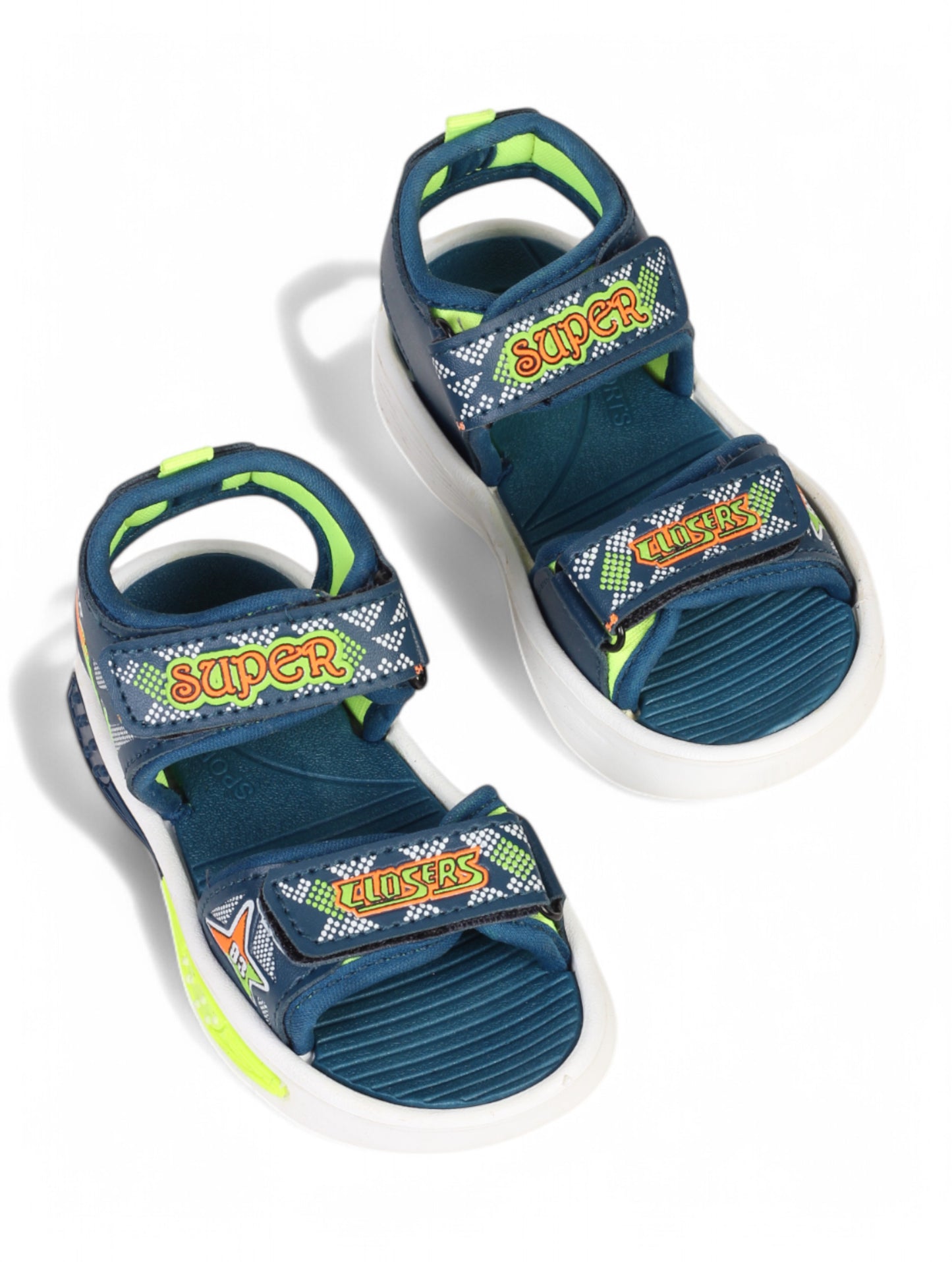 Sandals With Velcro Closing - Blue