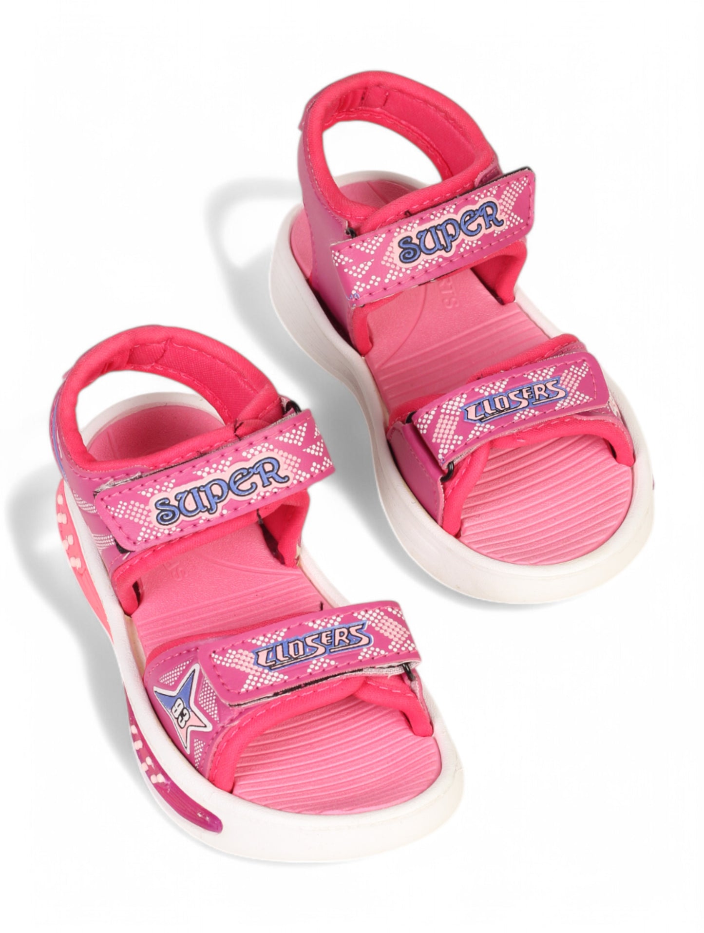 Sandals With Velcro Closing - Pink