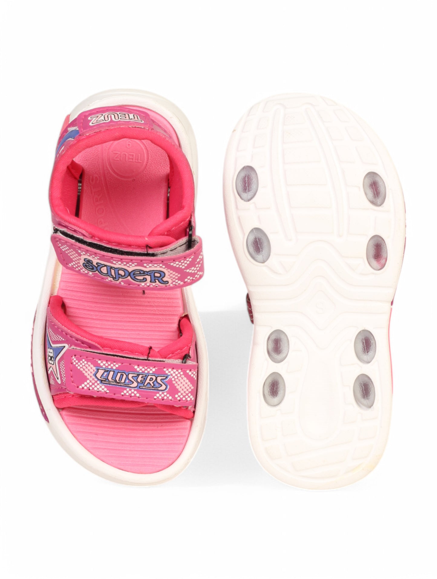Sandals With Velcro Closing - Pink