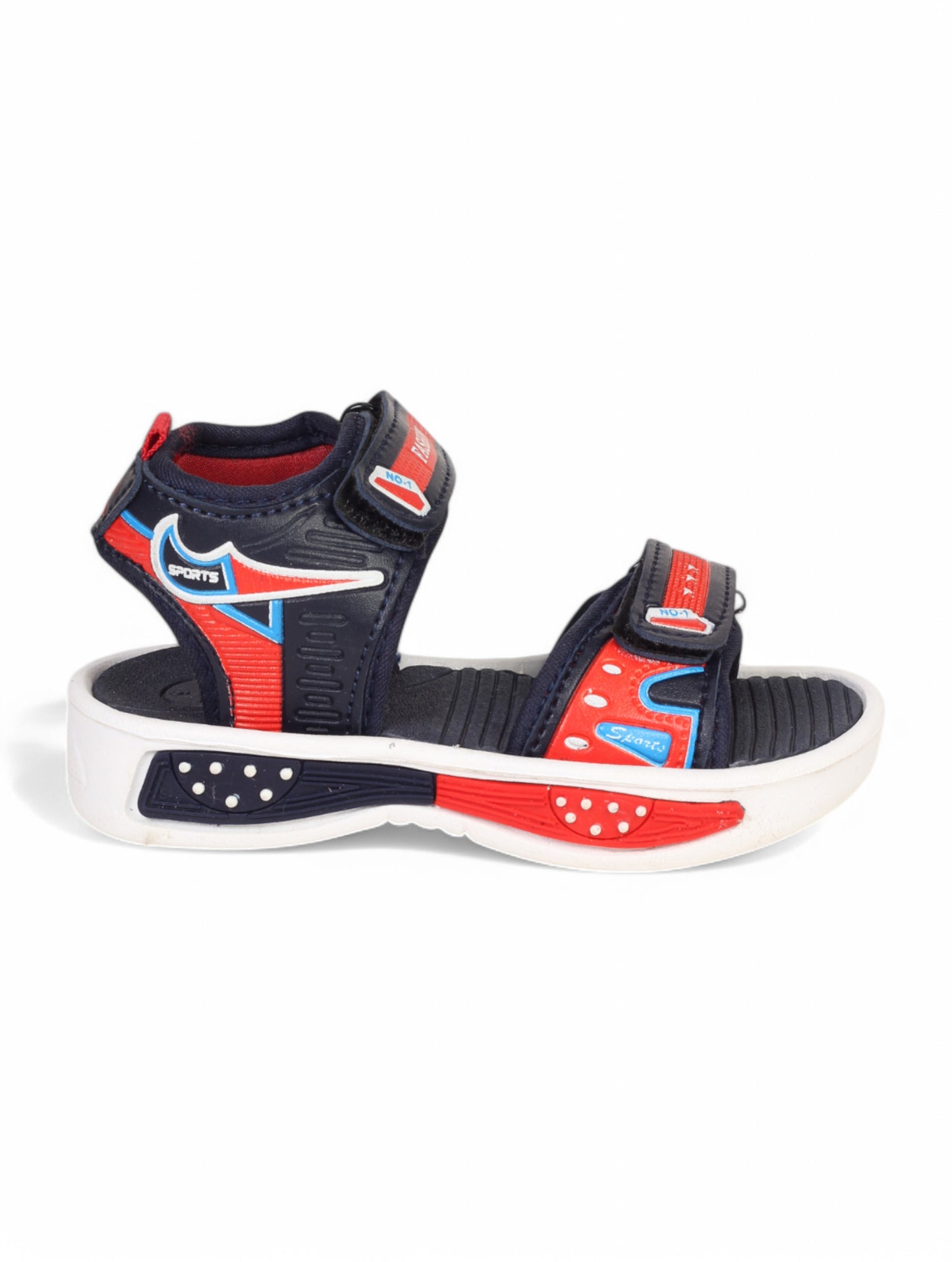 Sandals With Velcro Closing - Navy Blue
