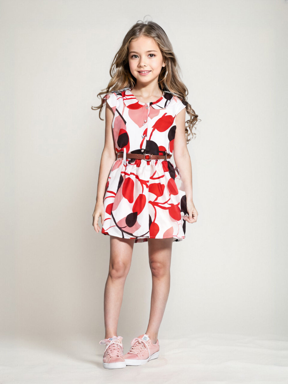 Printed Cotton Frock - White