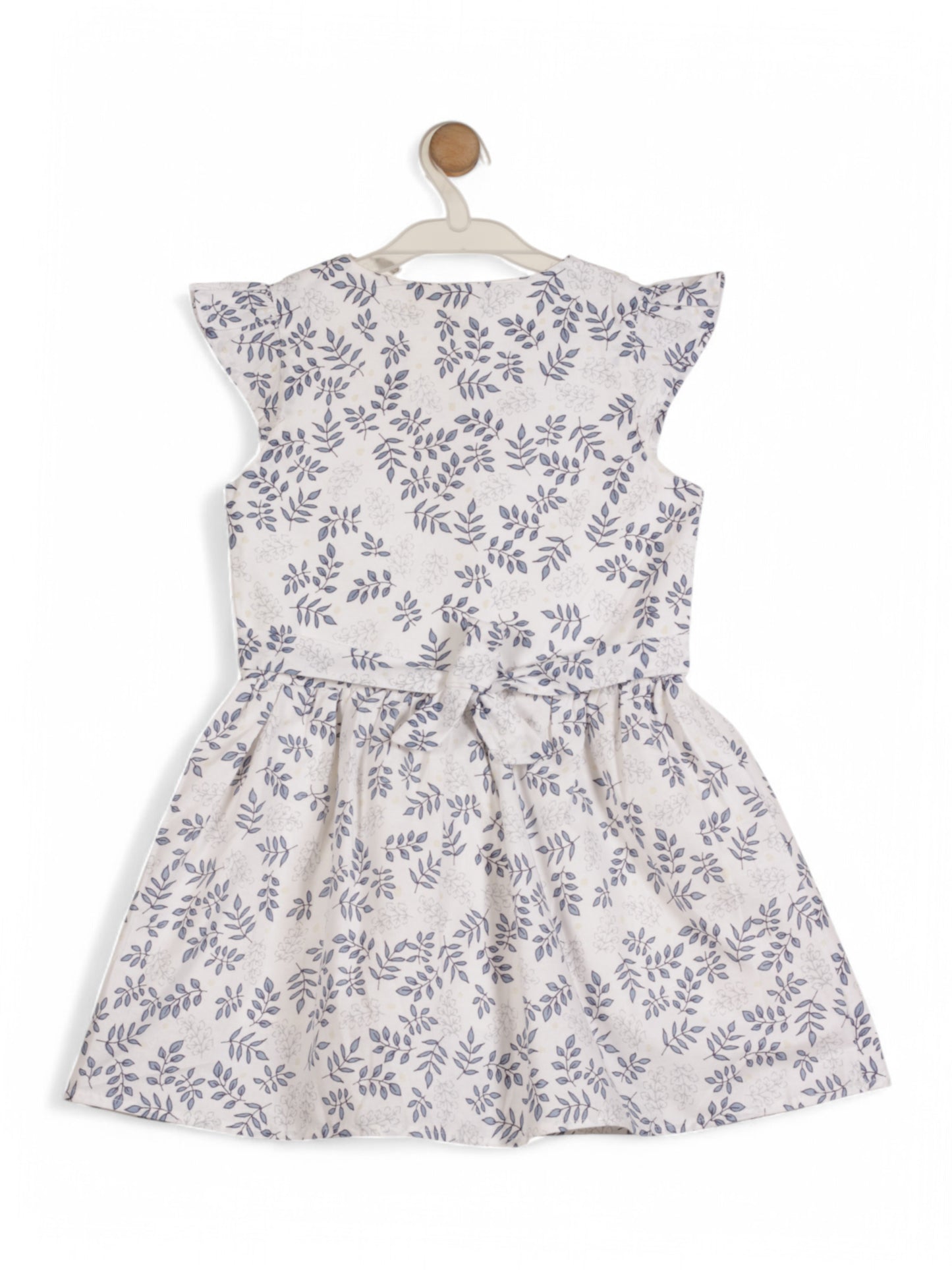 Printed Floral Cotton Frock - White