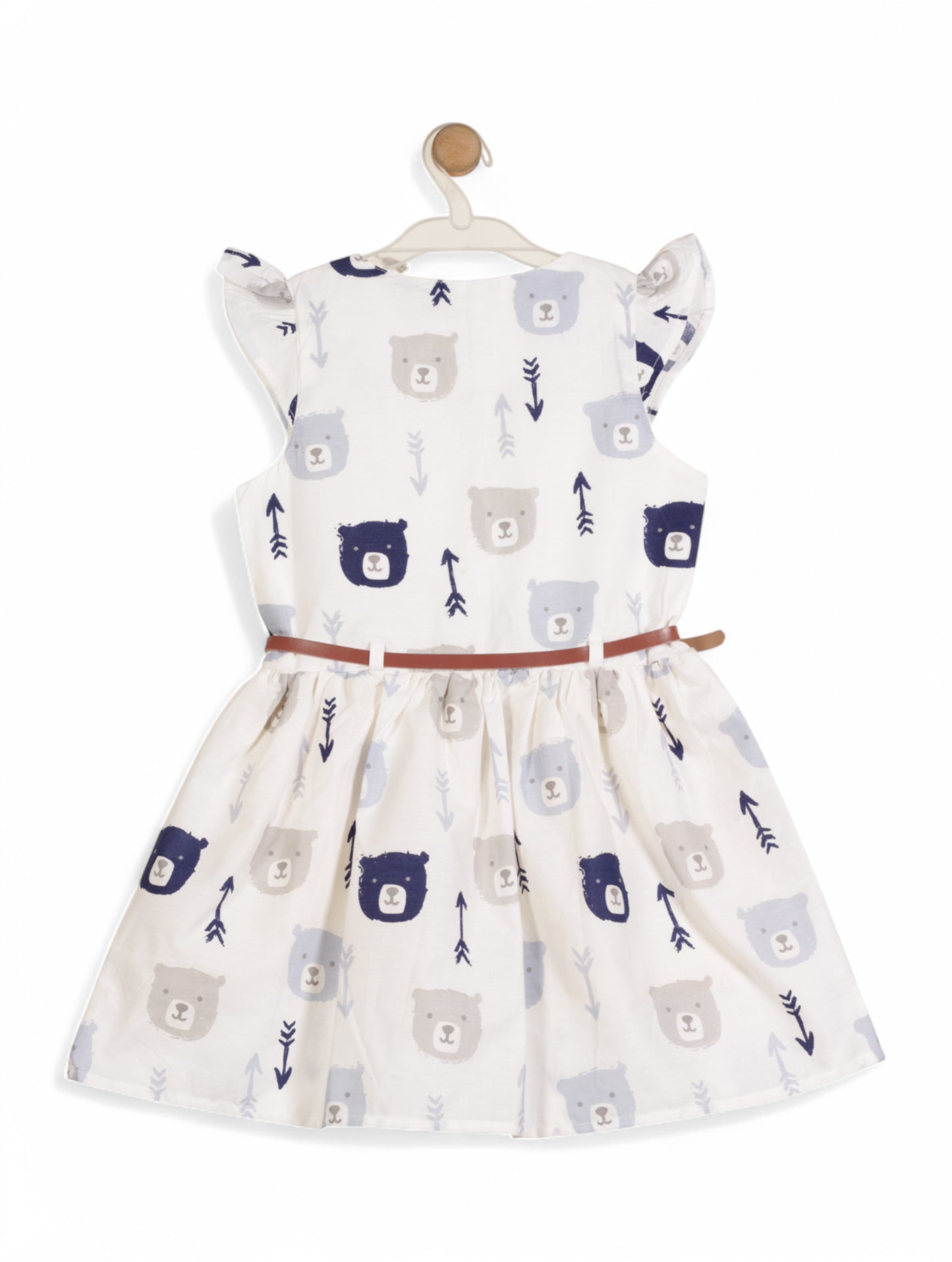 Printed Cotton Frock - White