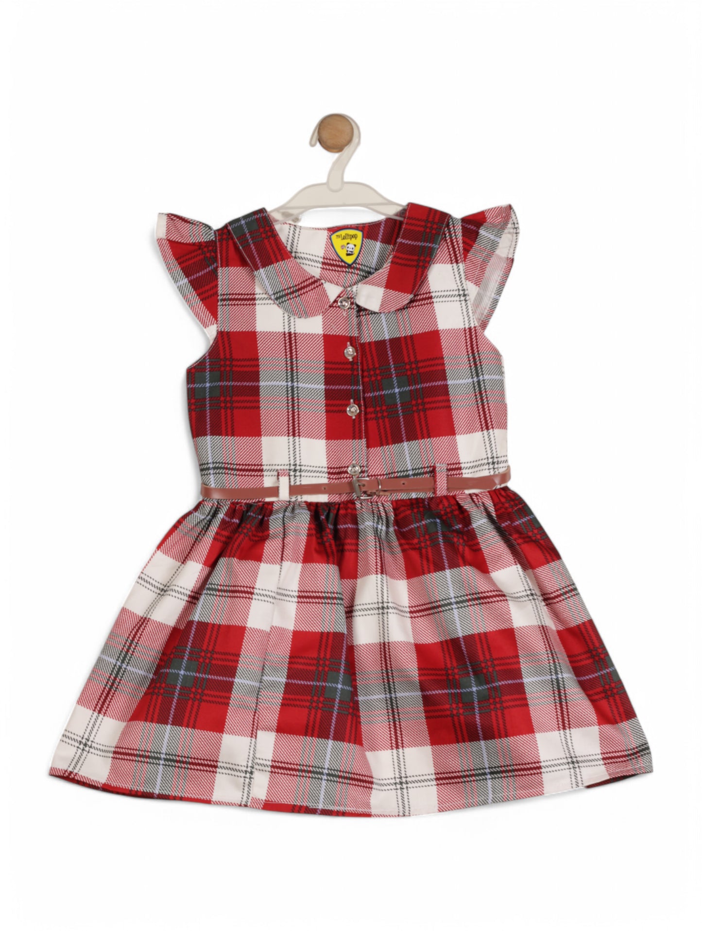 Printed Cotton Frock - Red