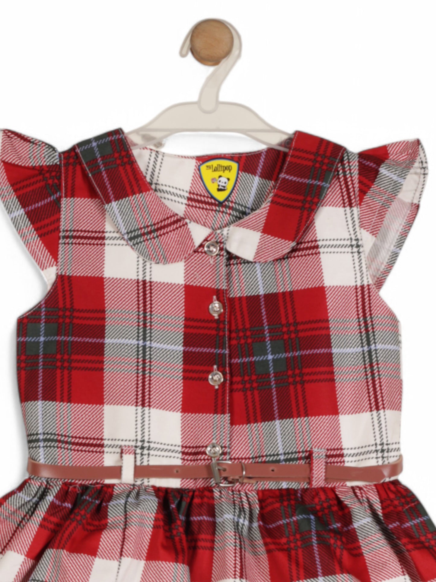 Printed Cotton Frock - Red